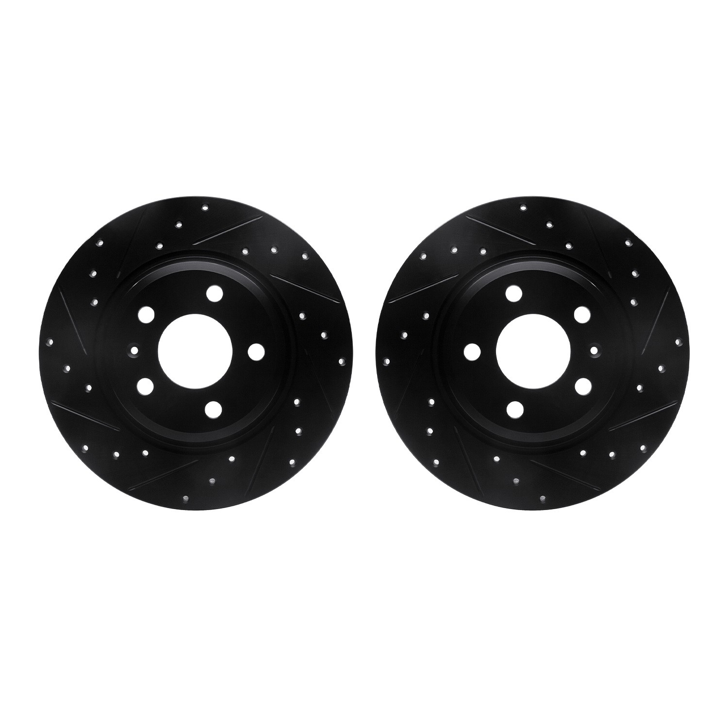 DYN 8002-73050 DFC Brake Rotors - Drilled & Slotted - Black