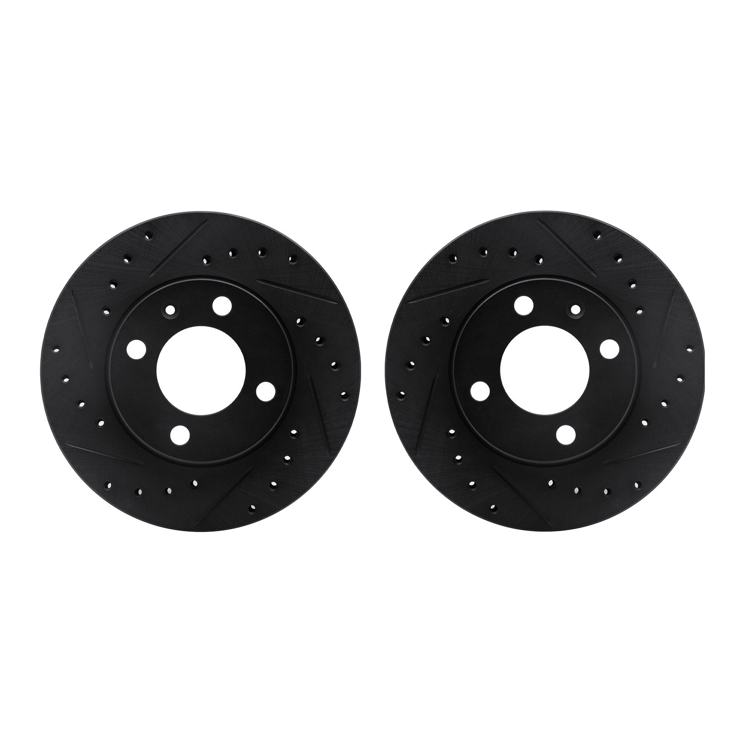 DYN 8002-74001 DFC Brake Rotors - Drilled & Slotted - Black