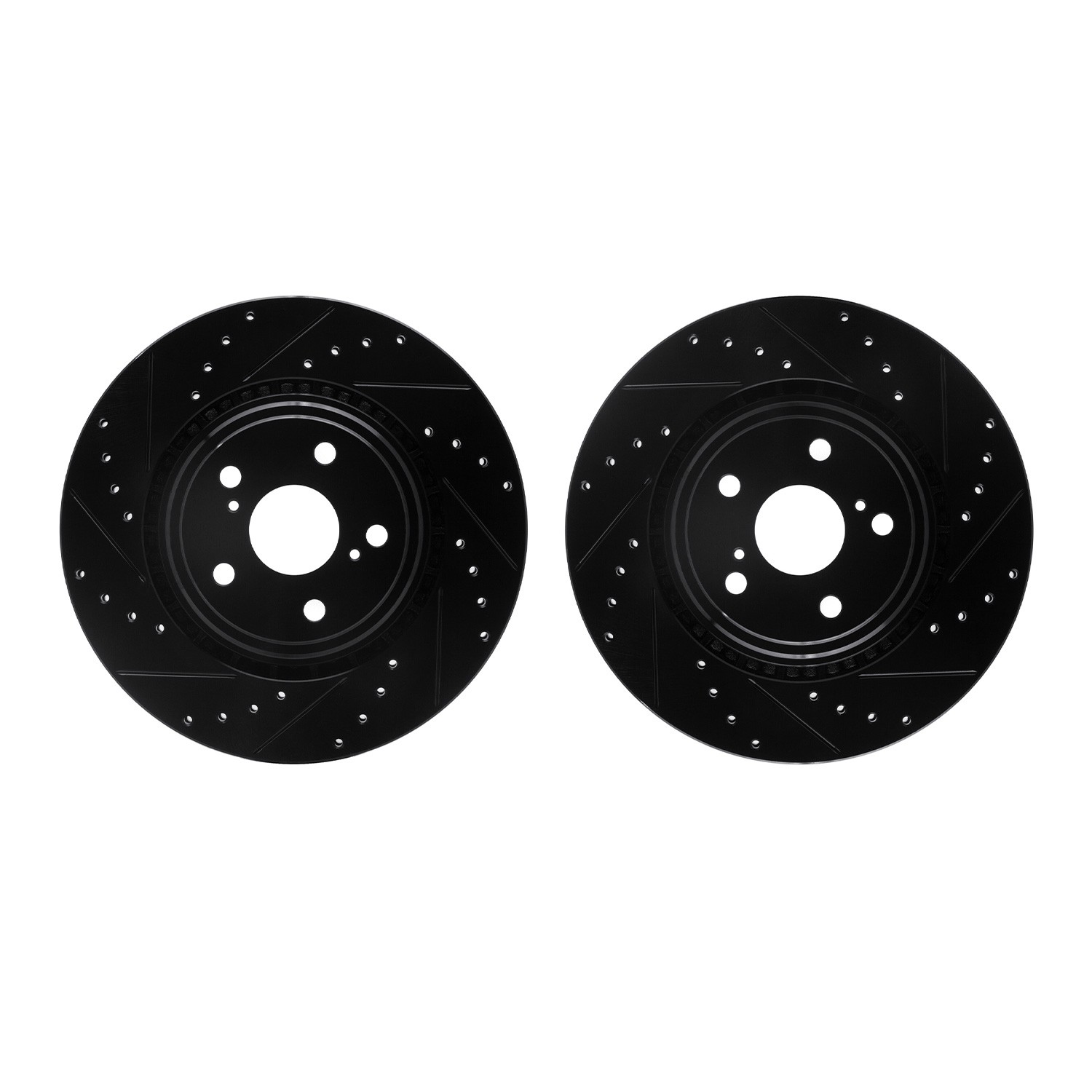 DYN 8002-76019 DFC Brake Rotors - Drilled & Slotted - Black