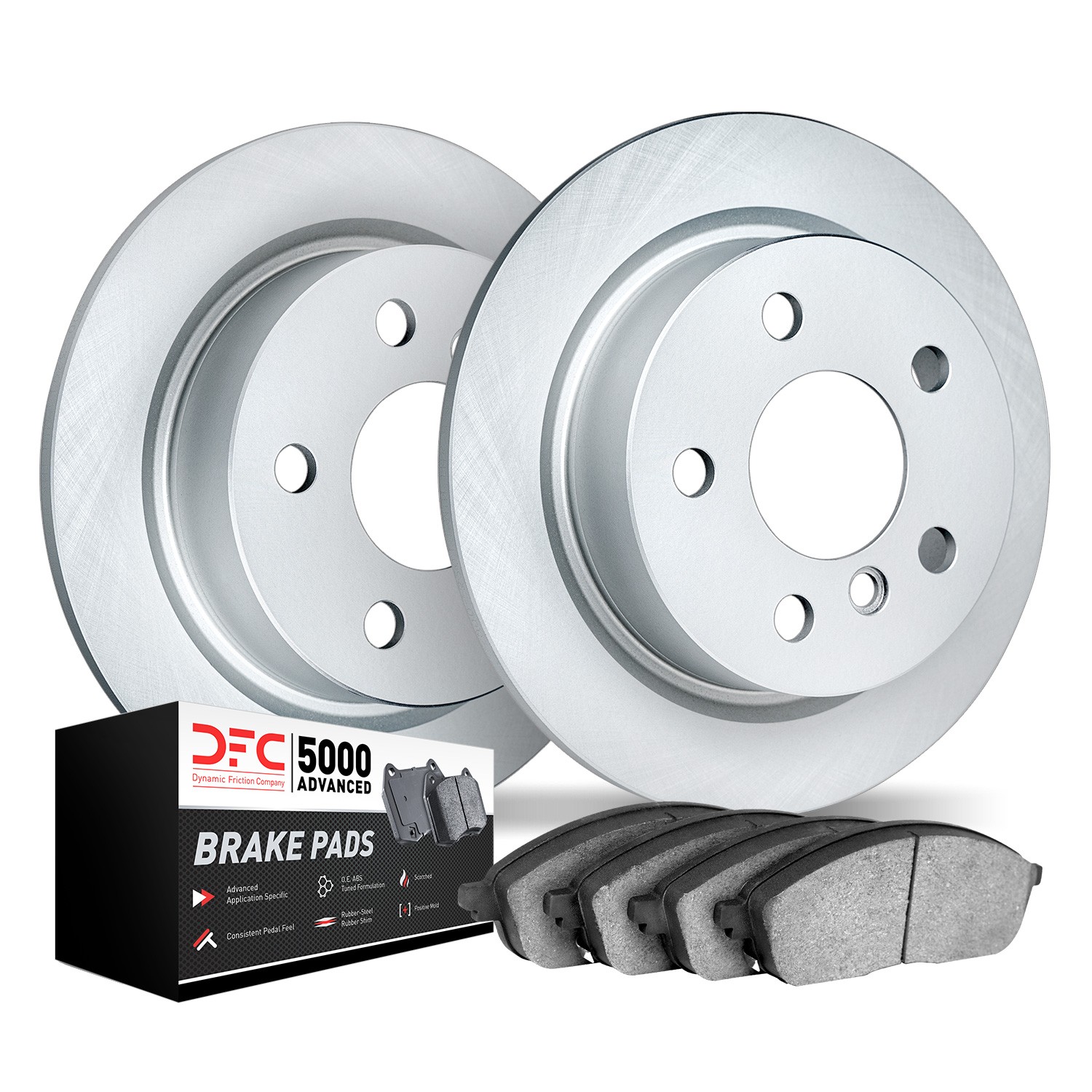 DYN 9502-73005 DFC Hi-Carbon Alloy GEOMET Coated Rotors w/5000 Brake Pads