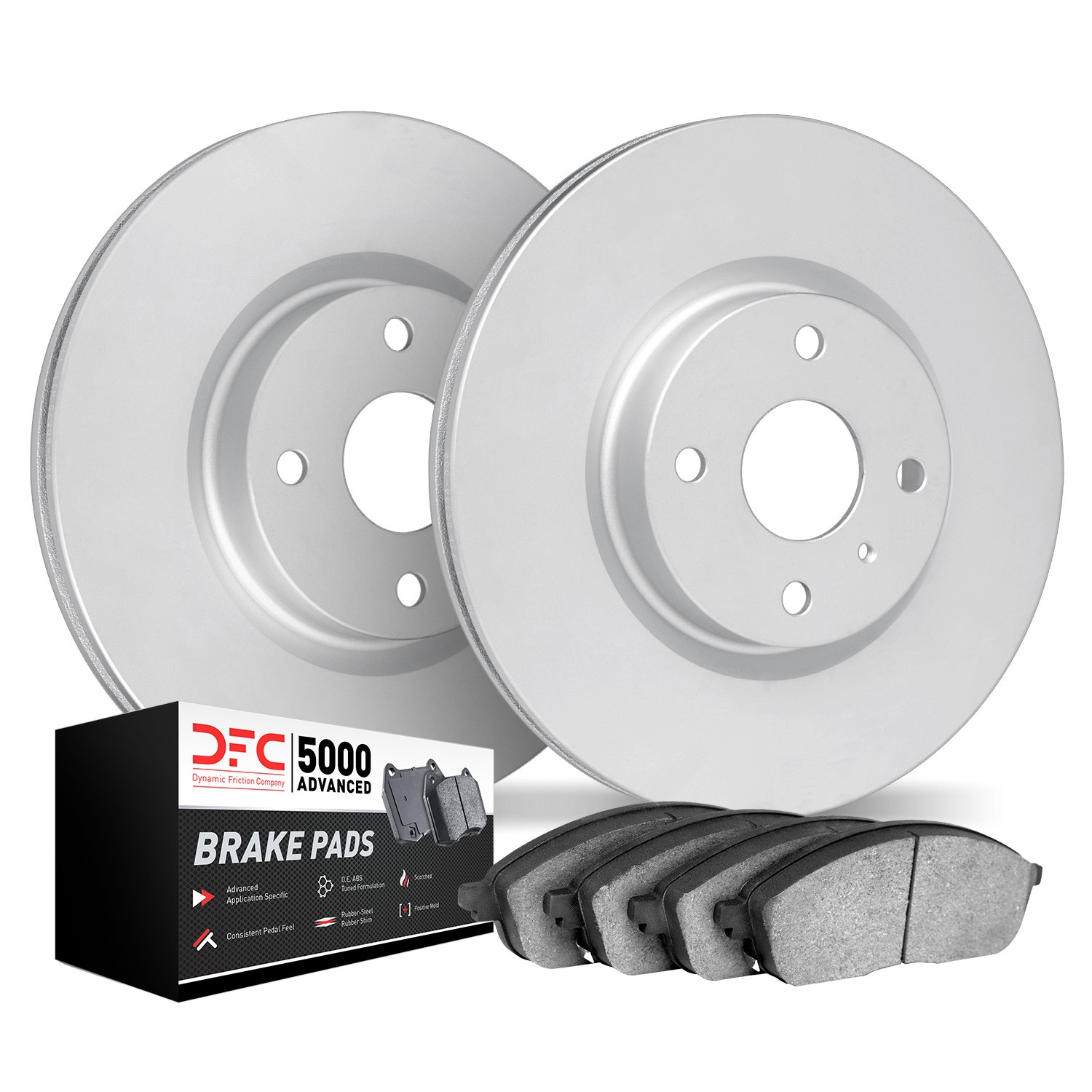 DYN 9502-84004 DFC Hi-Carbon Alloy GEOMET Coated Rotors w/5000 Brake Pads