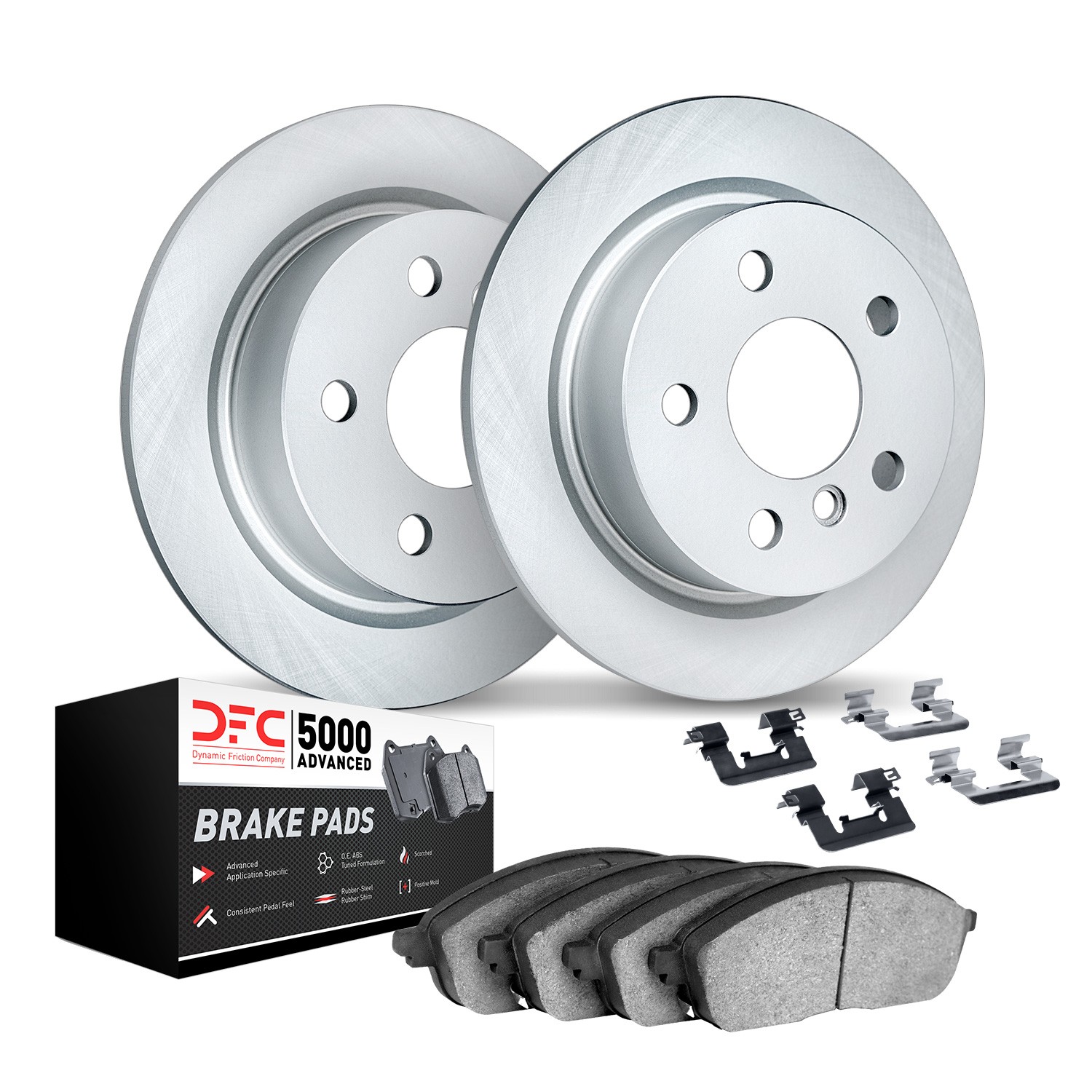 DYN 9512-11025 DFC Hi-Carbon Rotors w/5000 Brake Pads & HW Kit
