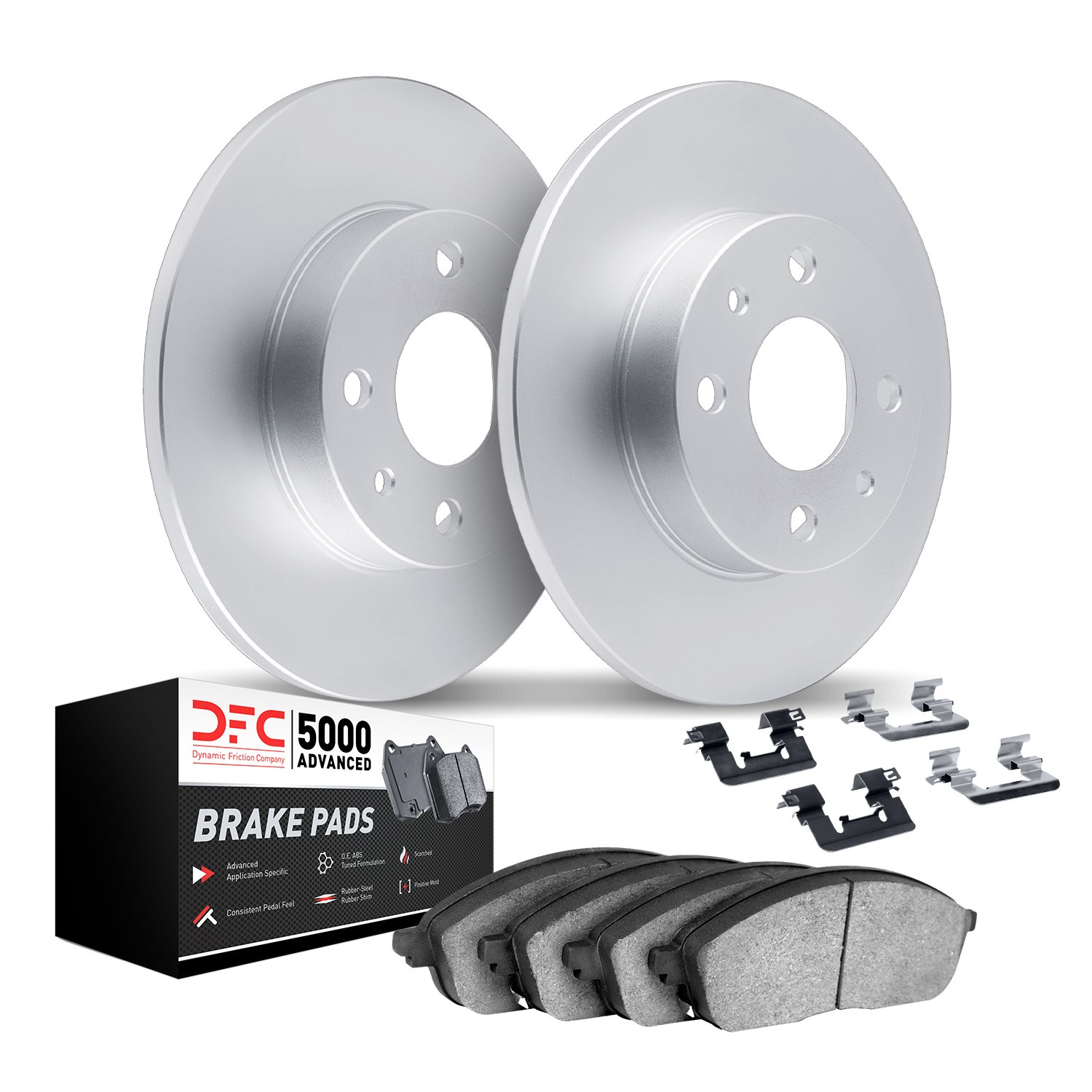 DYN 9512-80022 DFC Hi-Carbon Rotors w/5000 Brake Pads & HW Kit
