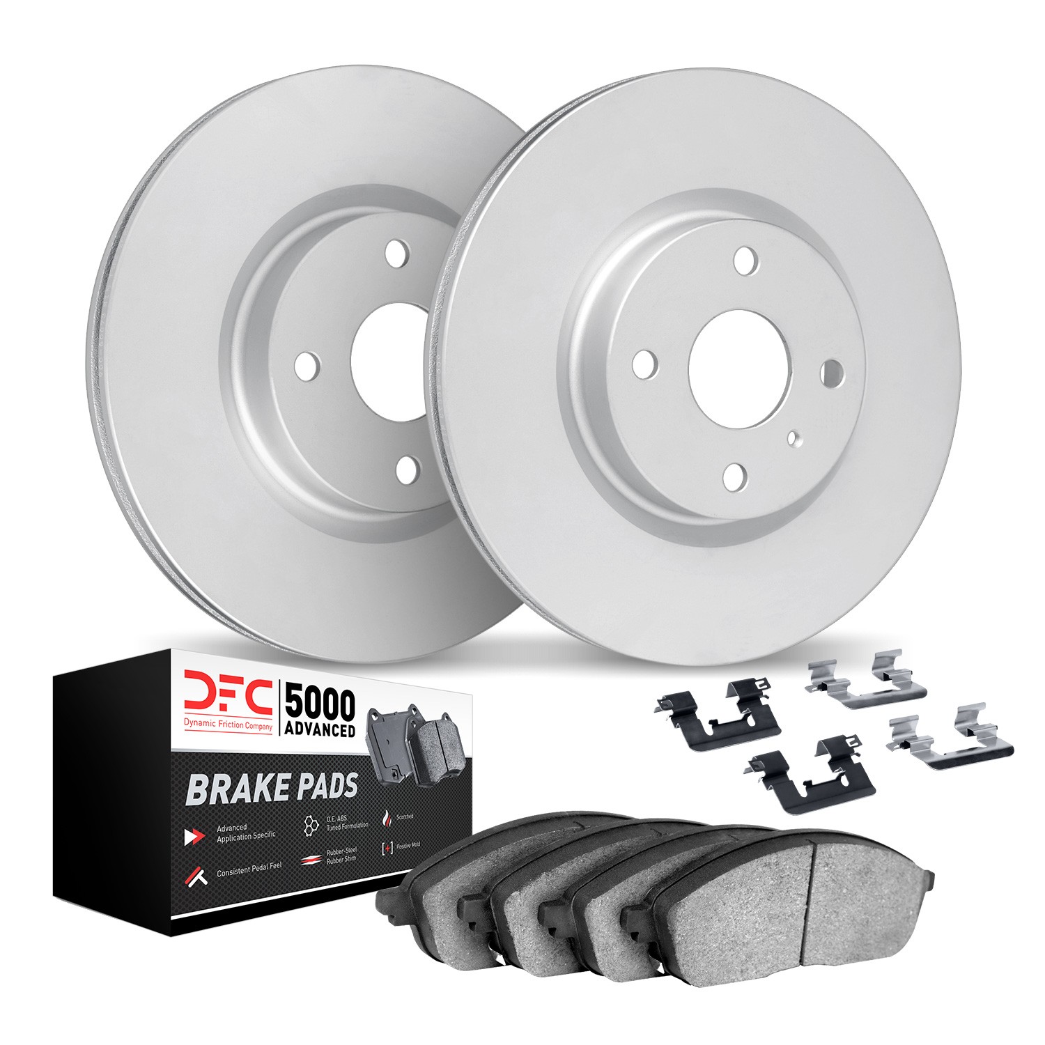 DYN 9512-80028 DFC Hi-Carbon Rotor w/5000 Brake Pads & HW Kit