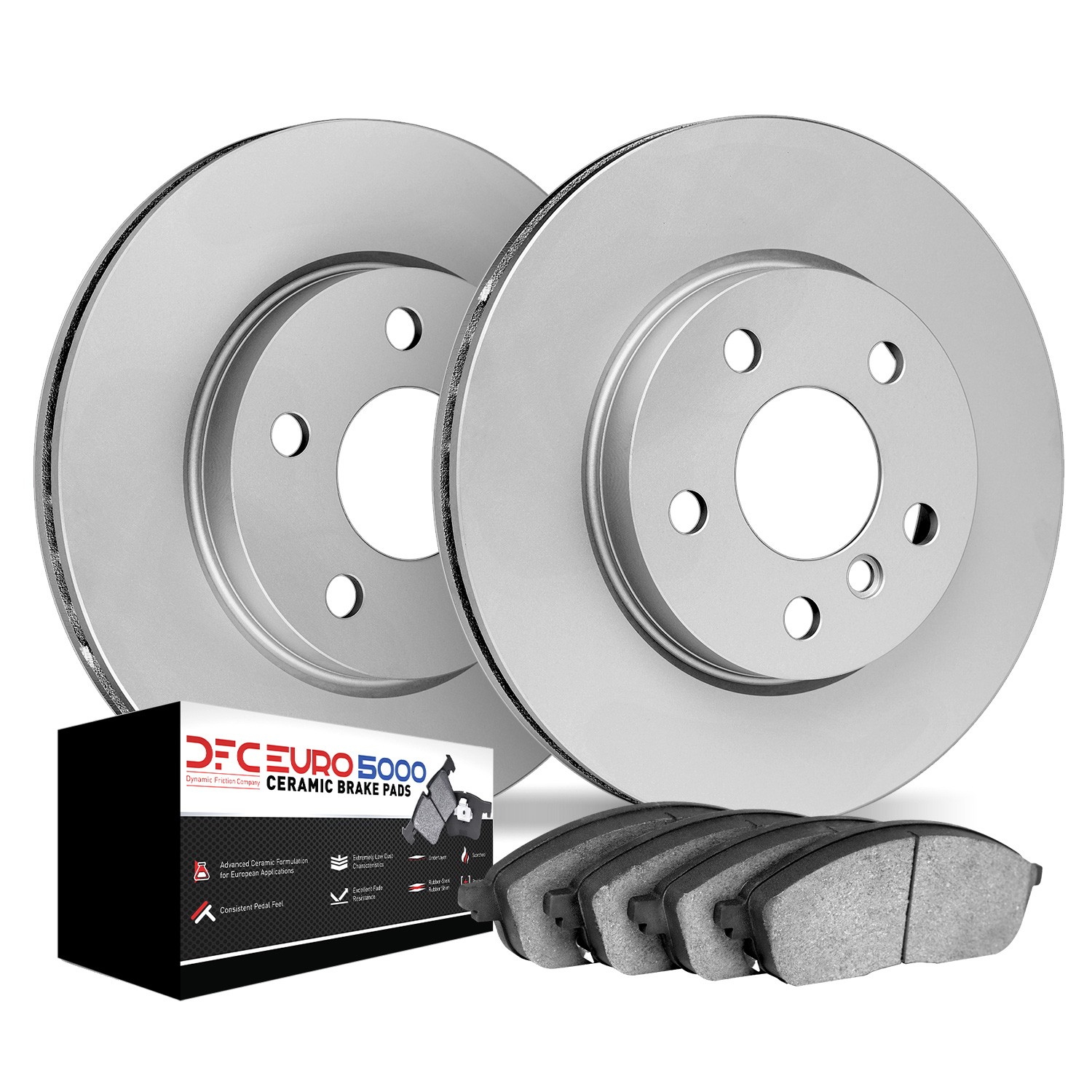 DYN 9602-74022 DFC GEOMET Rotors with EURO 5000 Ceramic Brake Pads