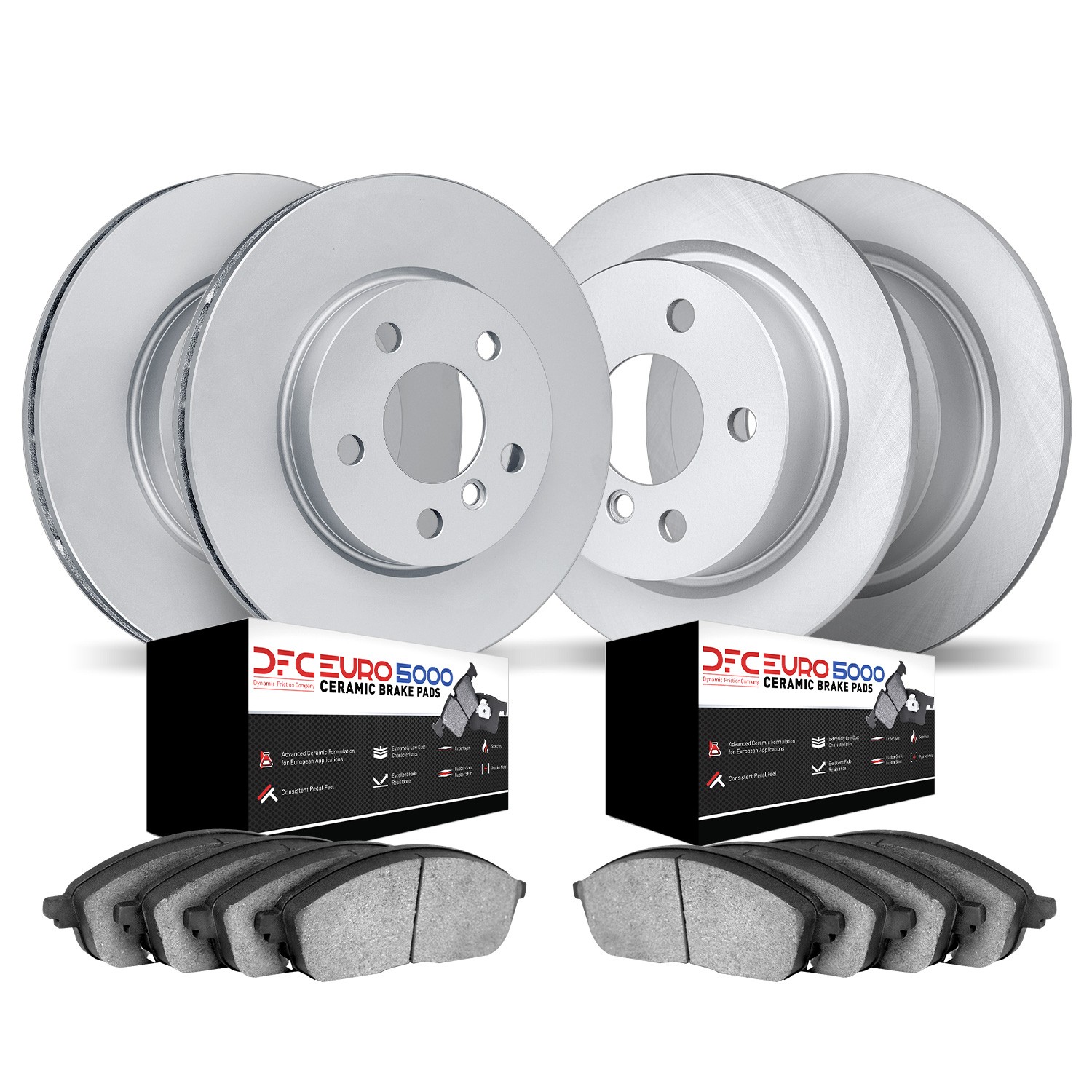DYN 9604-74004 DFC GEOMET Rotors with EURO 5000 Ceramic Brake Pads