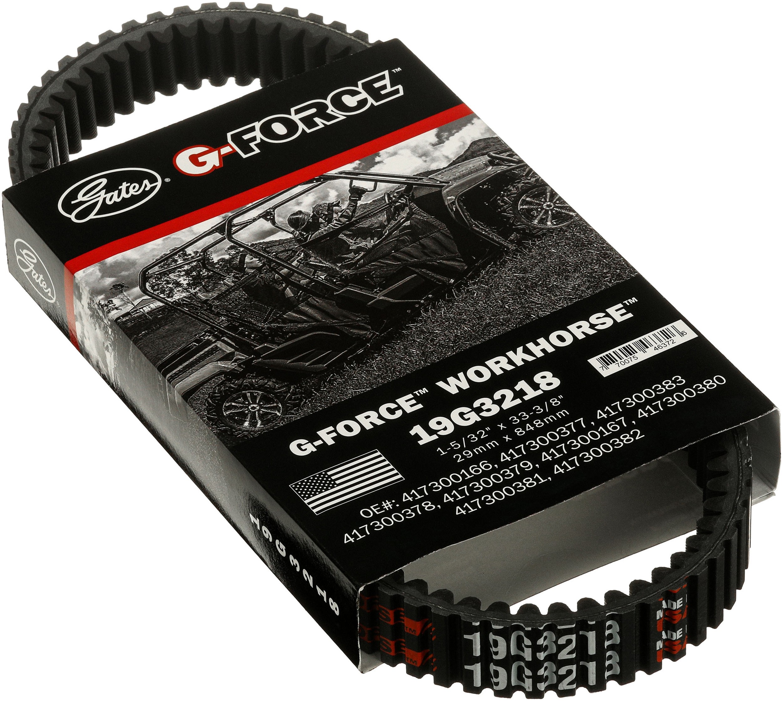Gates 19G3218 G-Force Workhorse Continuously Variable Transmission (CVT) Belt