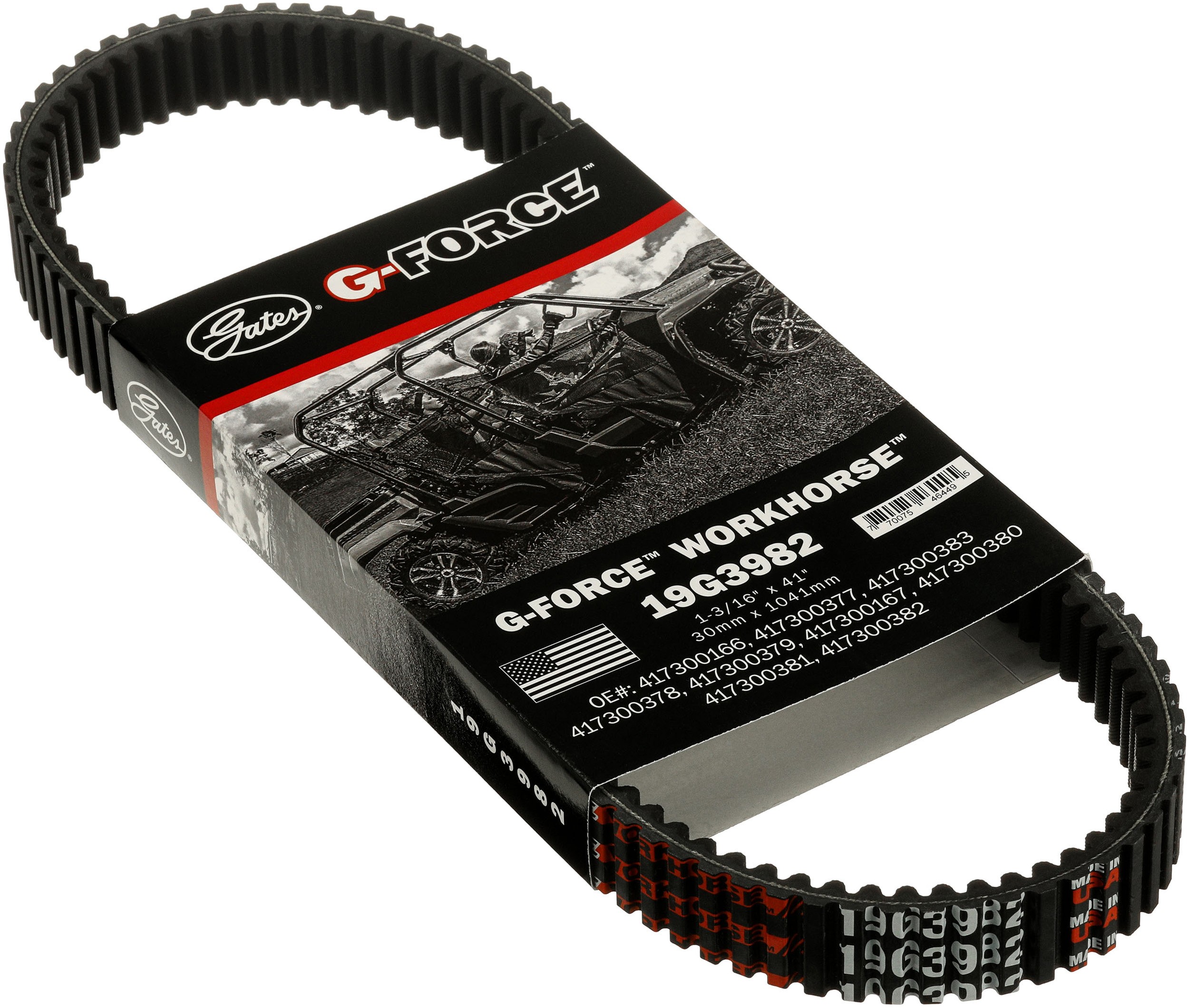 Gates 19G3982 G-Force Workhorse Continuously Variable Transmission (CVT) Belt