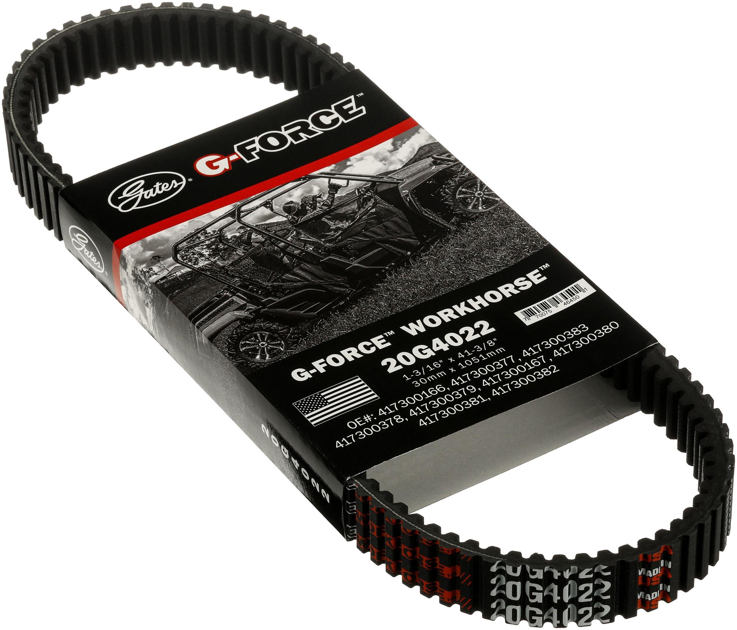 Gates 20G4022 G-Force Workhorse Continuously Variable Transmission (CVT) Belt