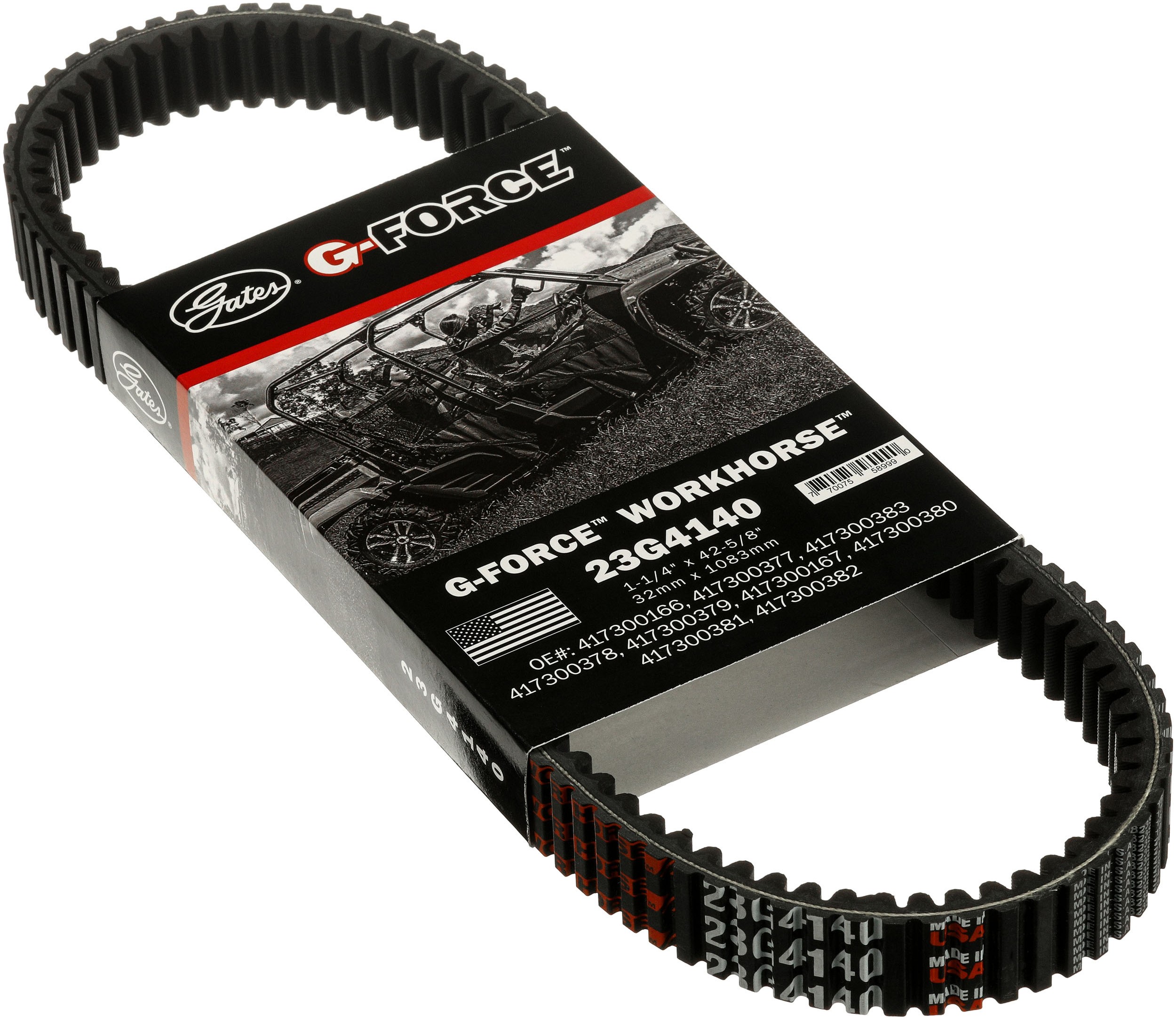 Gates 23G4140 G-Force Workhorse Continuously Variable Transmission (CVT) Belt