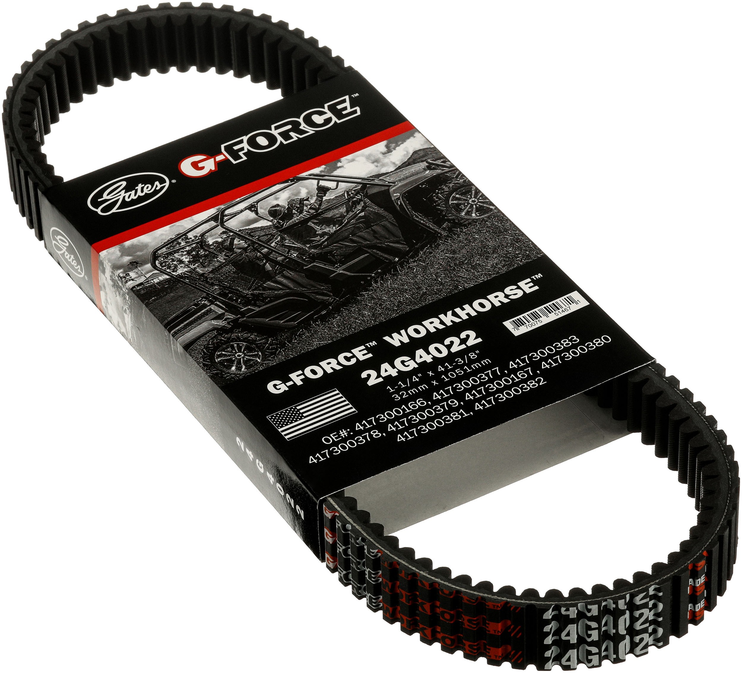 Gates 24G4022 G-Force Workhorse Continuously Variable Transmission (CVT) Belt