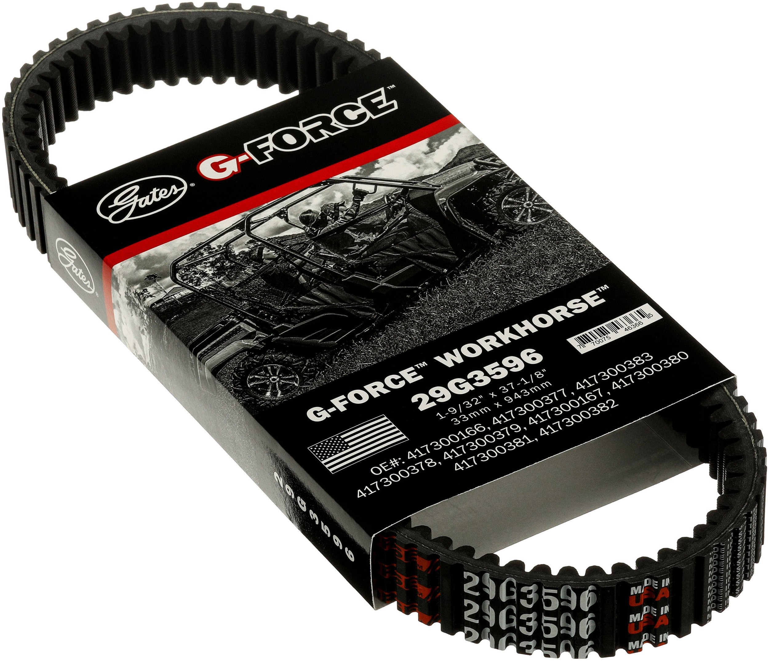 Gates 29G3596 G-Force Workhorse Continuously Variable Transmission (CVT) Belt