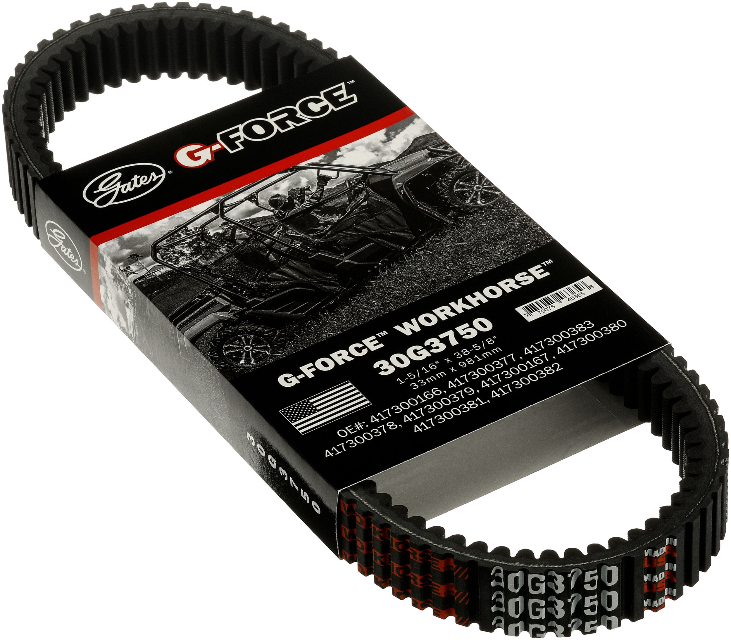 Gates 30G3750 G-Force Workhorse Continuously Variable Transmission (CVT) Belt