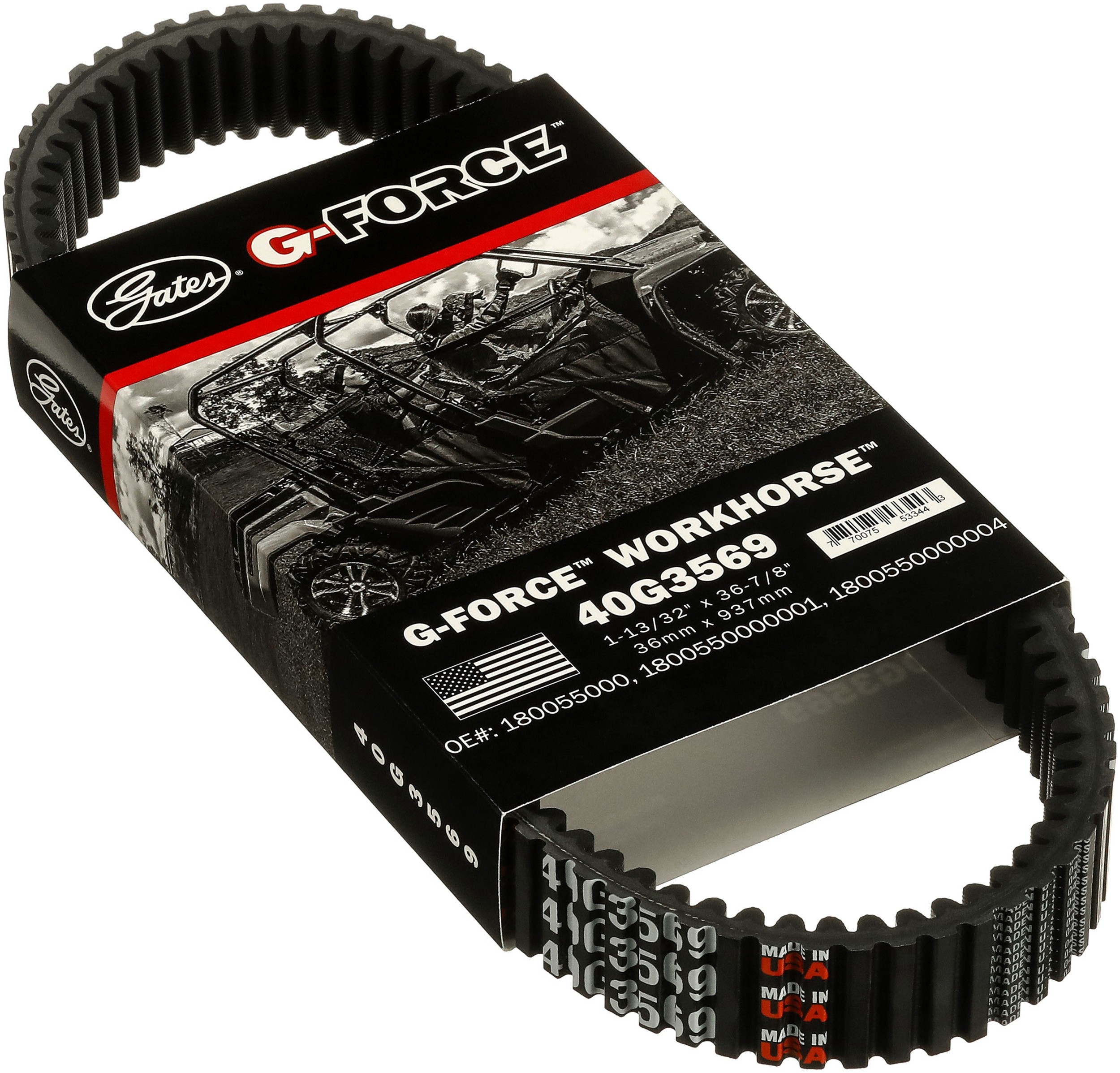 Gates 40G3569 G-Force Workhorse Continuously Variable Transmission (CVT) Belt