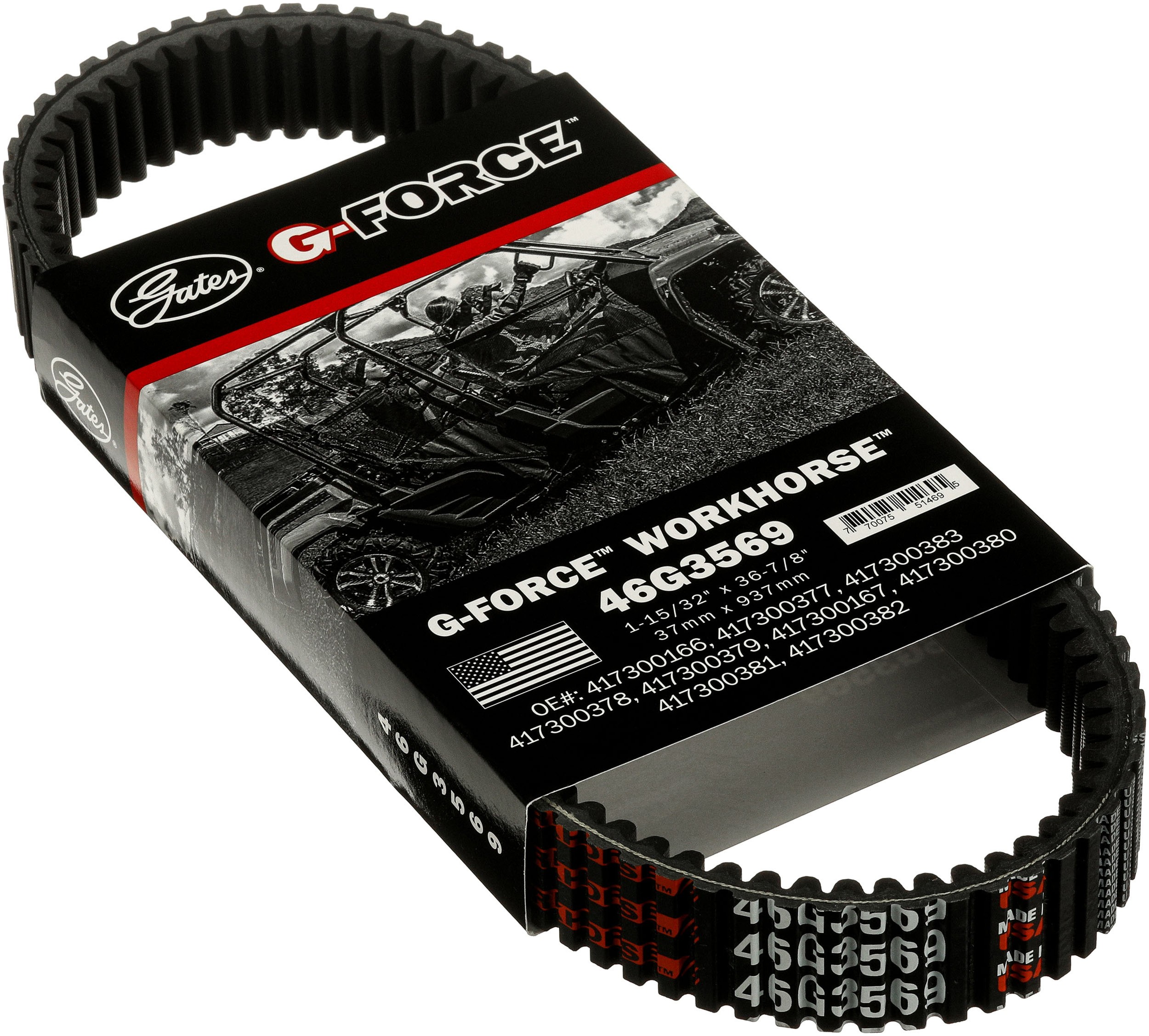 Gates 46G3569 G-Force Workhorse Continuously Variable Transmission (CVT) Belt