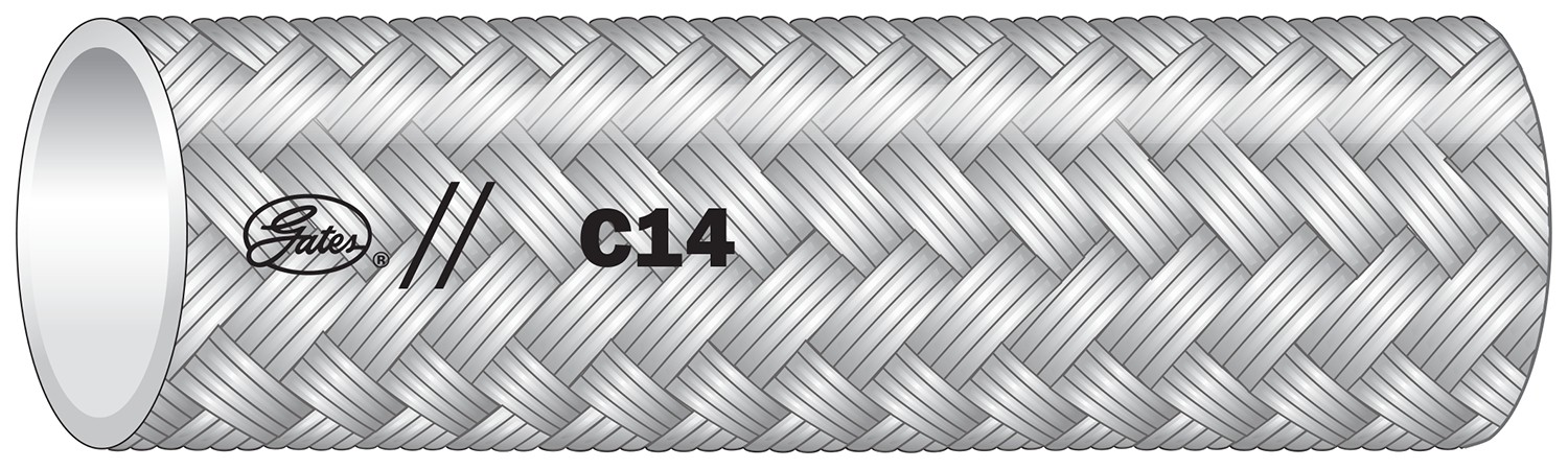 Gates 85702 C14 PTFE Hose - SAE100R14 Type A - Non-Conductive