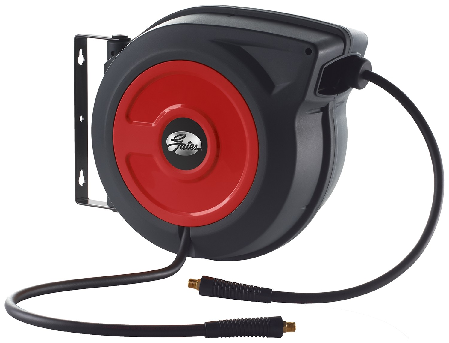 Gates 91068 Multi-functional Retractable Air Hose Reel & 3/8" x 50' Air Hose