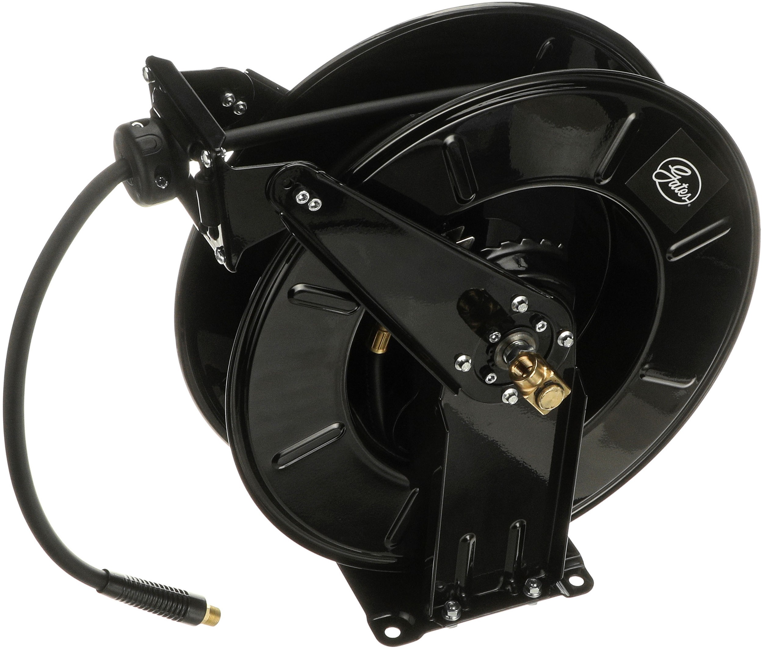 Gates 91069 Heavy-Duty Steel Air Hose Reel & 3/8" x 50' Air Hose