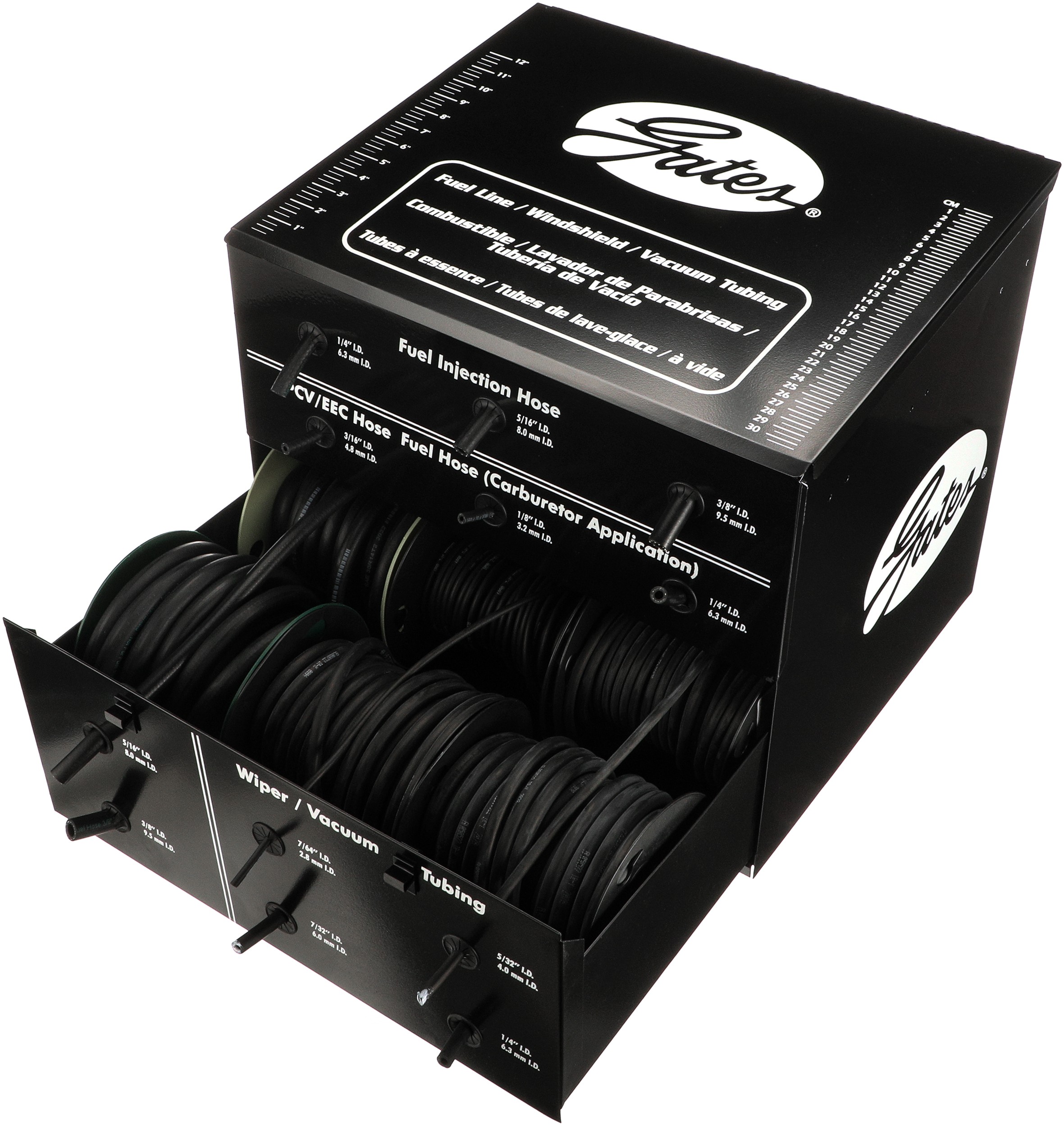 Gates 91184 Vacuum & Fuel Line Hose Merchandiser (w/ 12 Reel Assortment) - Image 2