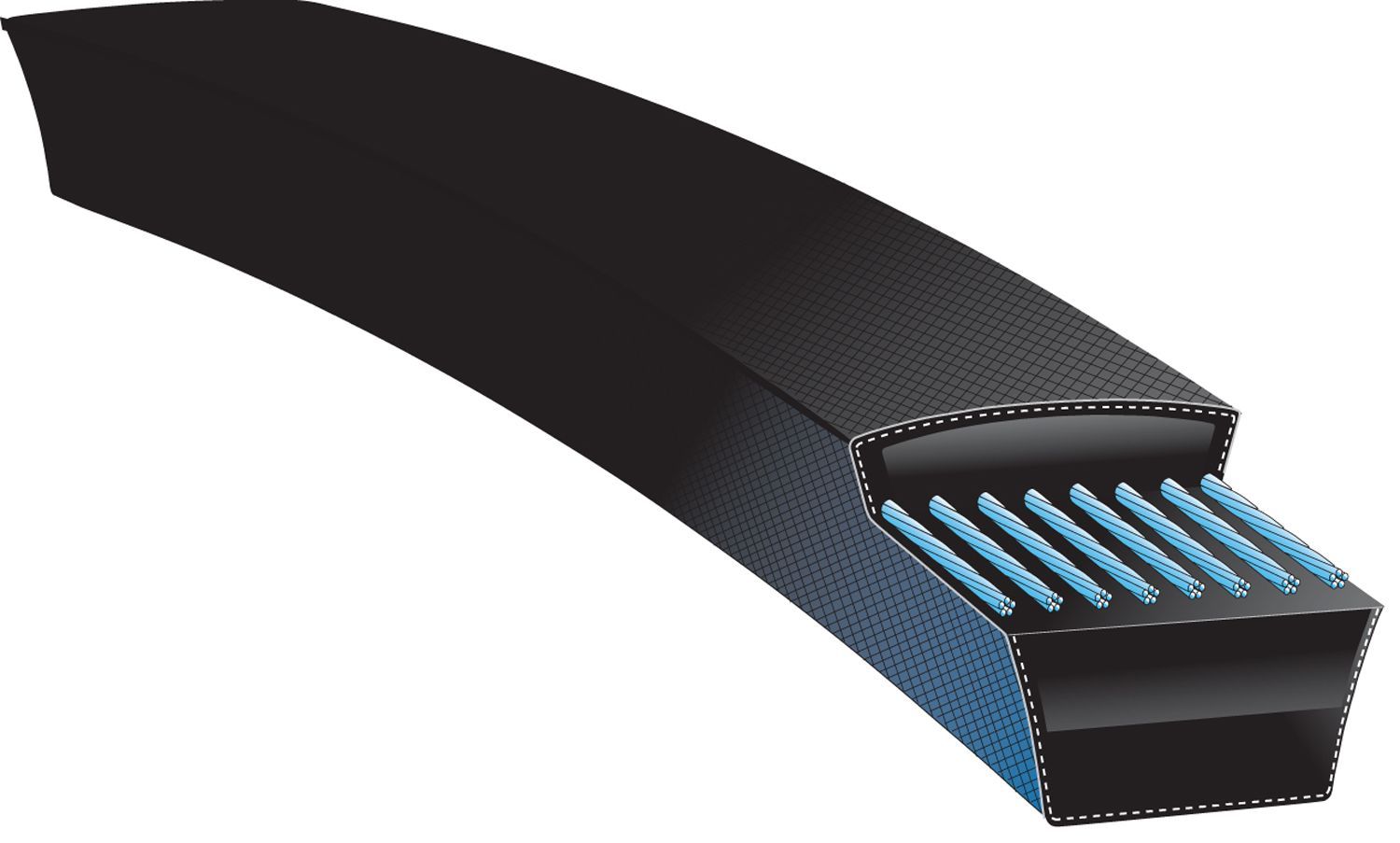 Gates B123 Hi-Power II Classical Section Wrapped V-Belt - Image 3