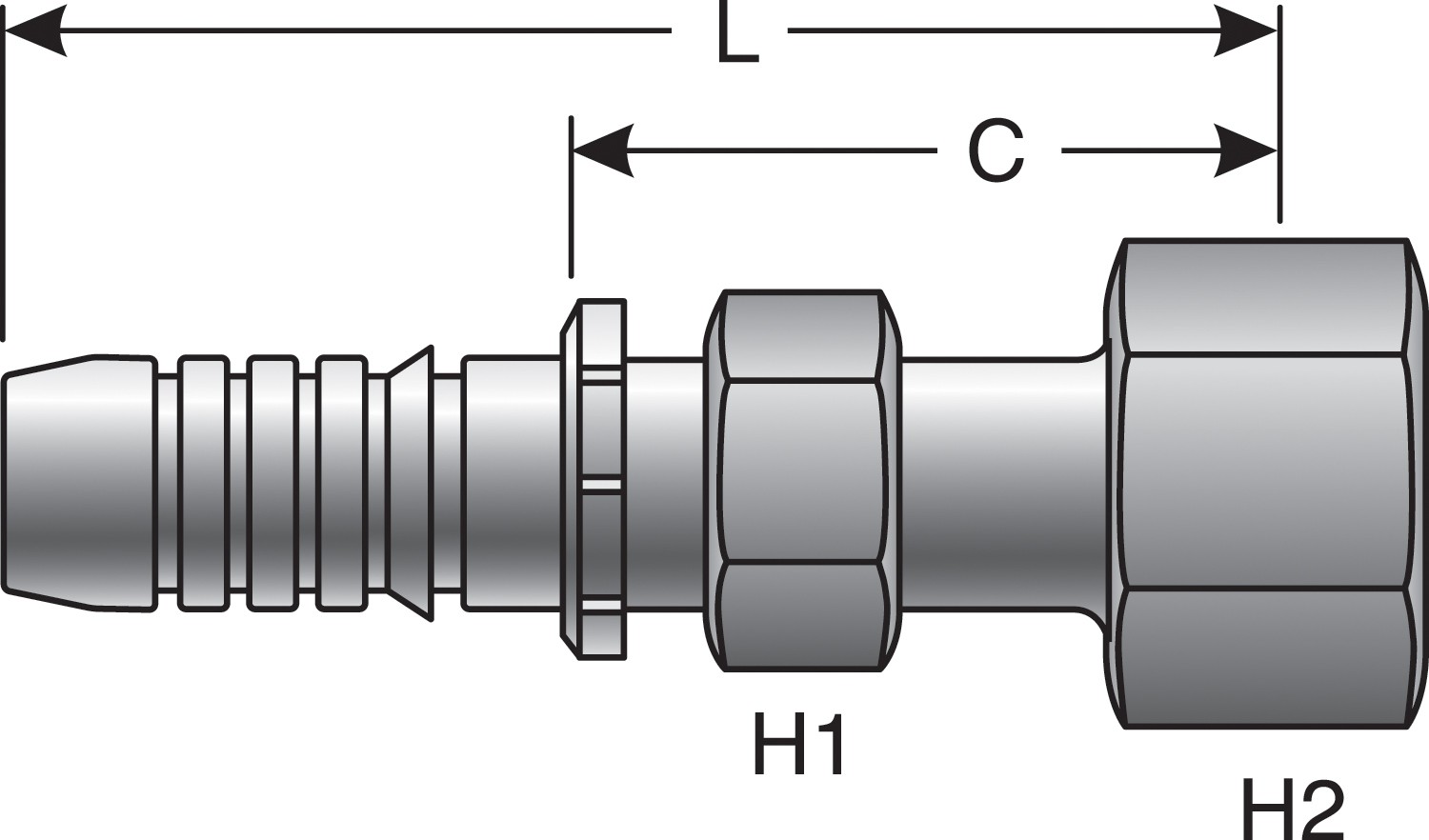 Gates G202301612 Female Flat-Face O-Ring Swivel (GlobalSpiral) - Image 3
