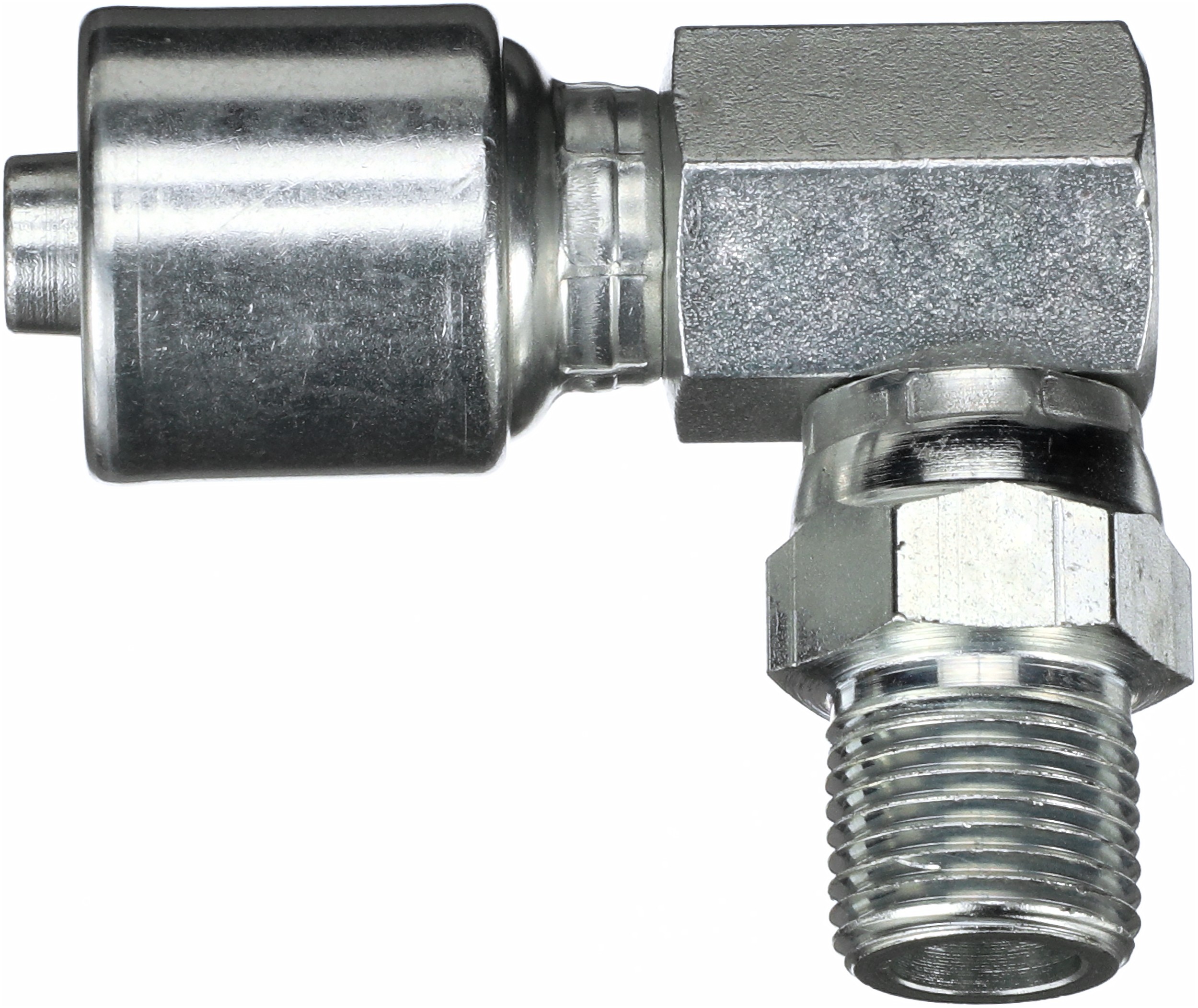 Gates G251060604 Male Pipe Swivel - 90 Block (NPTF - Without 30 Cone Seat) (MegaCrimp) - Image 2