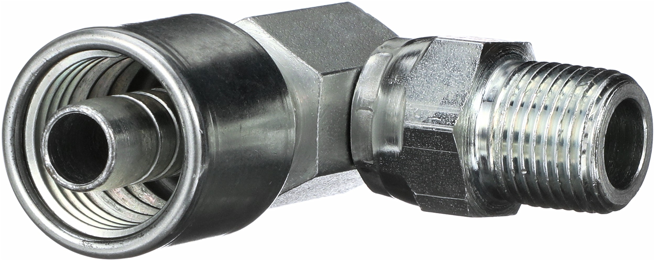 Gates G251060806 Male Pipe Swivel - 90 Block (NPTF - Without 30 Cone Seat) (MegaCrimp)