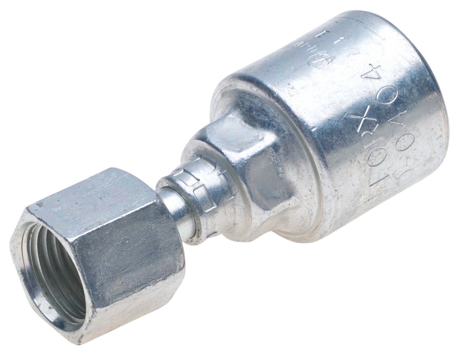 Gates G25230-0606T Female Flat-Face O-Ring Swivel - TuffCoat Xtreme Plating (MegaCrimp)
