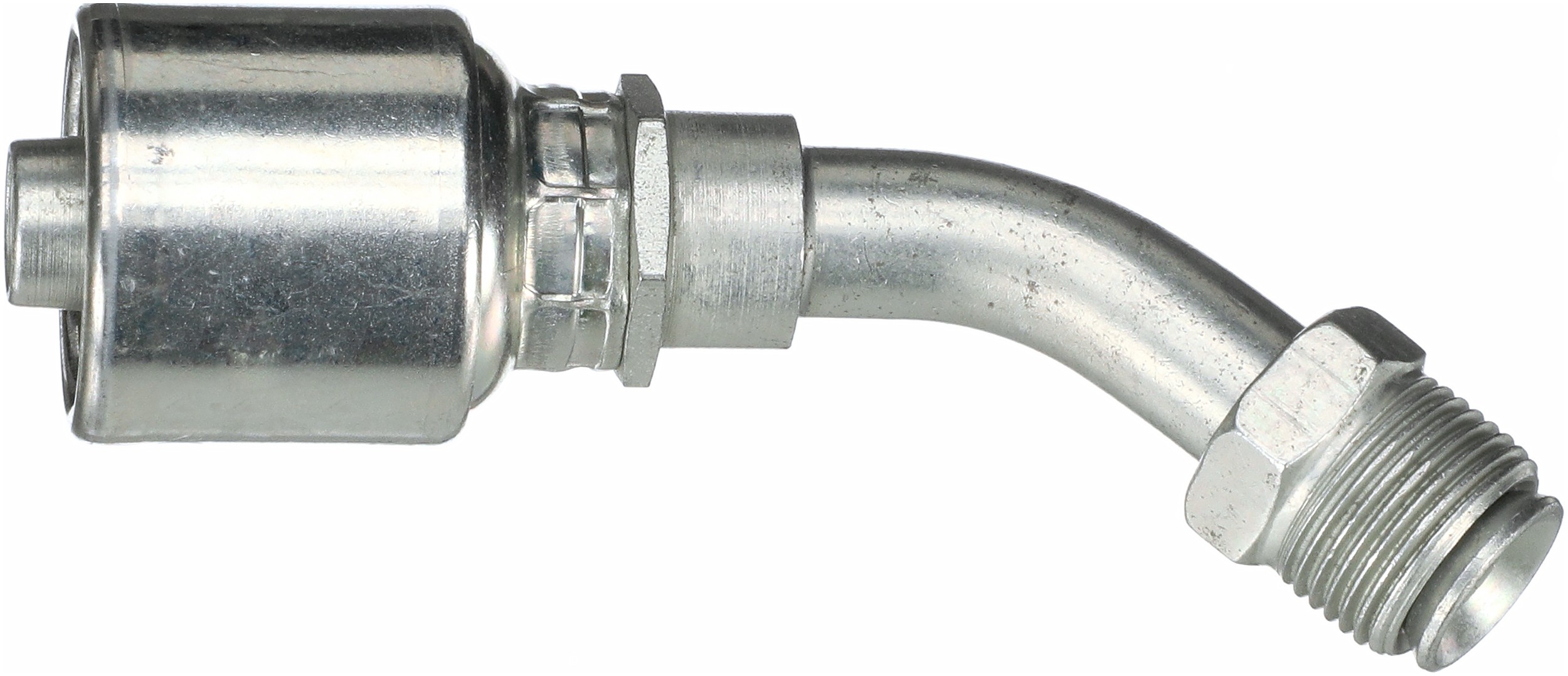 Gates G255020606 SAE Male Inverted Swivel - 45 Bent Tube (MegaCrimp) - Image 2