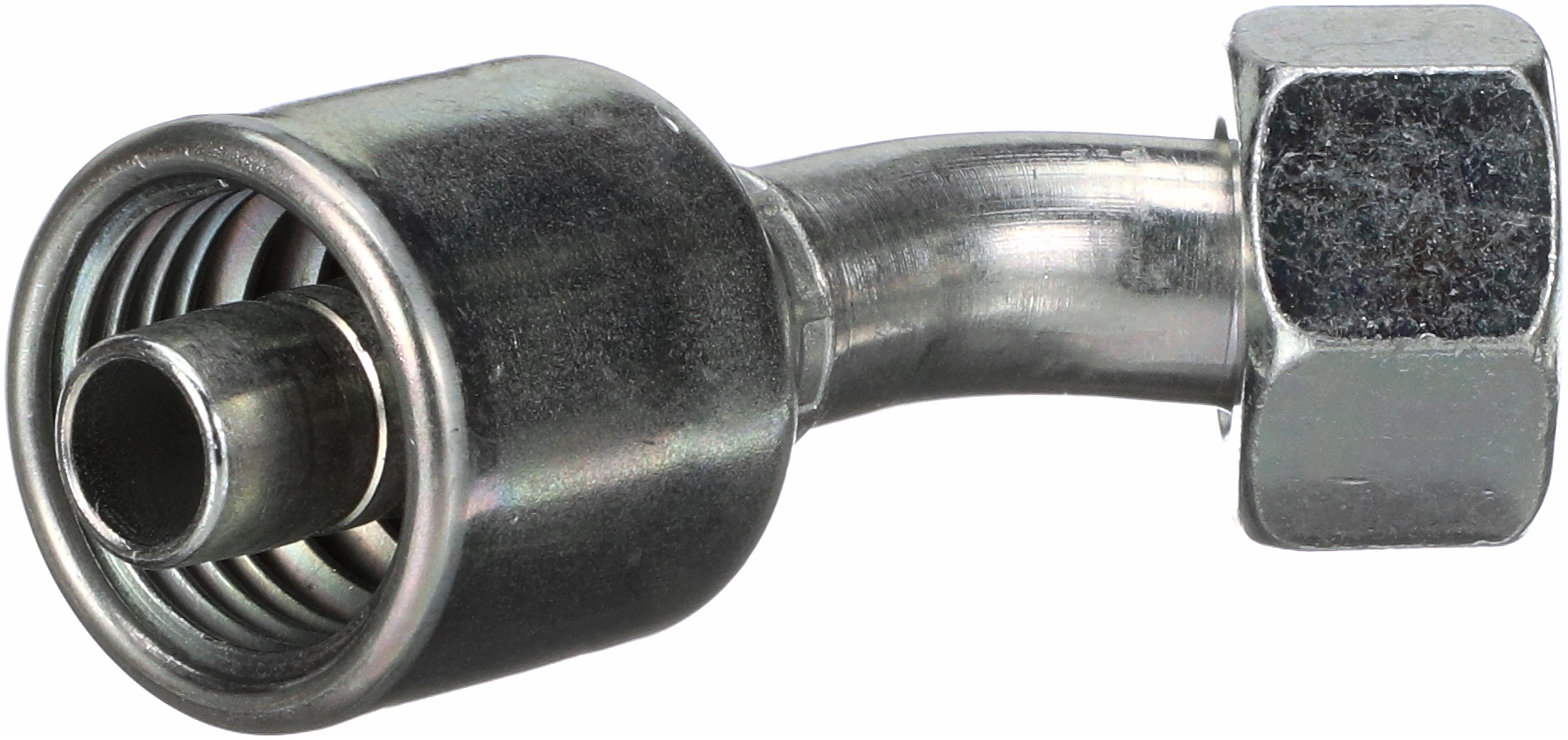 Gates G256500610 Female DIN 24 Cone Swivel - Light Series with O-Ring - 45 Bent Tube (MegaCrimp)