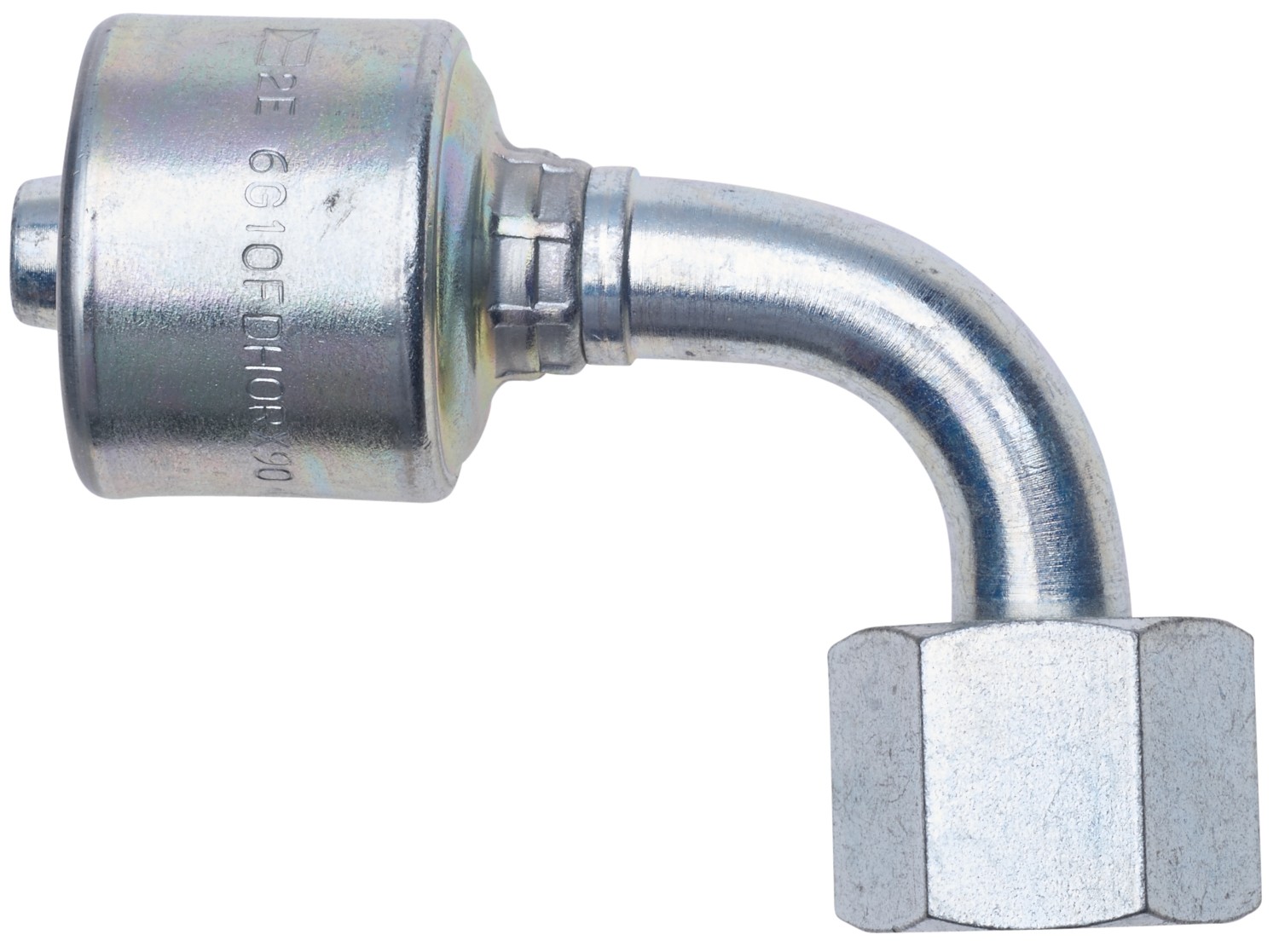 Gates G257300612 Female DIN 24 Cone Swivel - Heavy Series with O-Ring - 90 Bent Tube (MegaCrimp) - Image 3