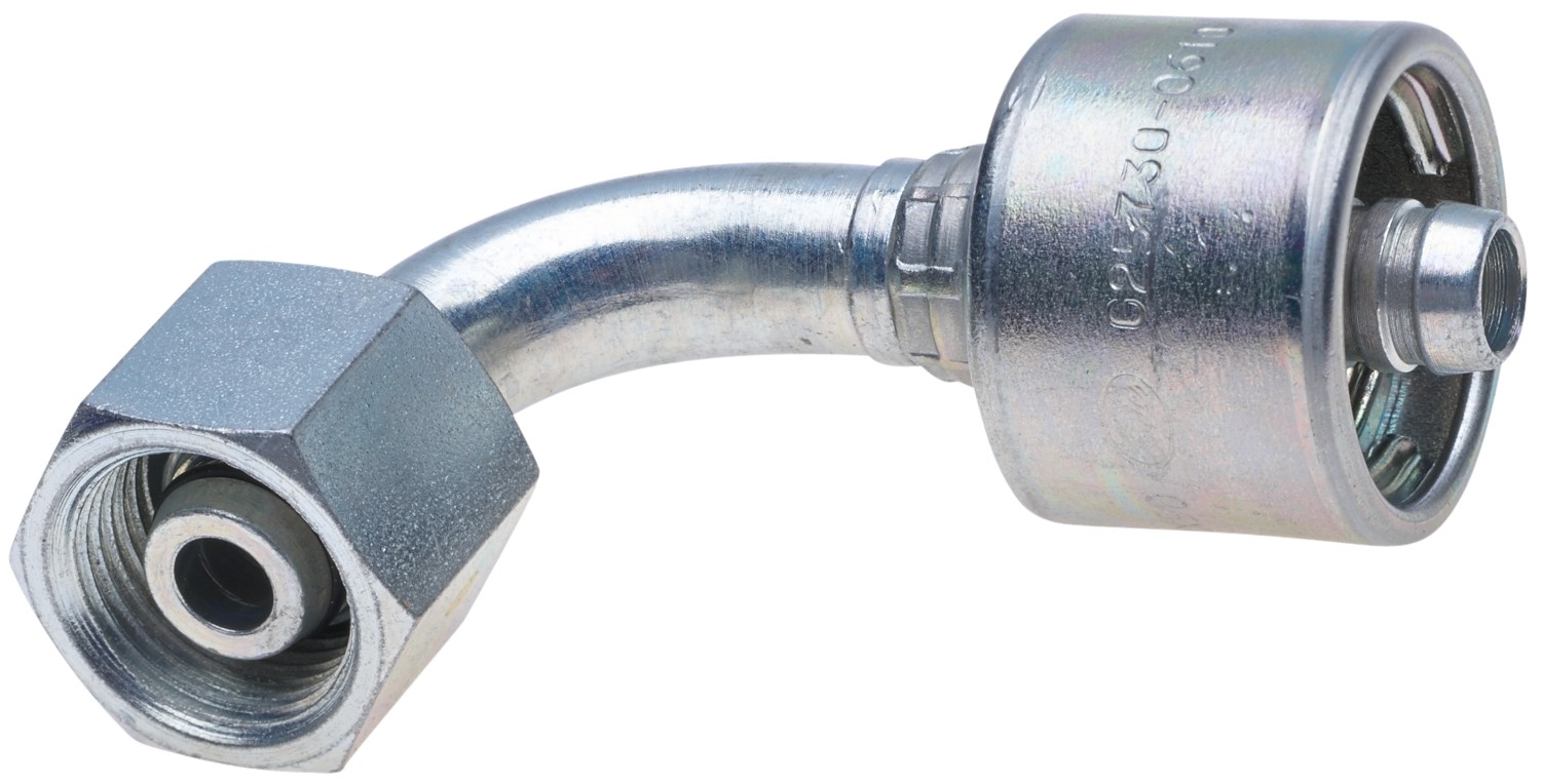 Gates G257300816 Female DIN 24 Cone Swivel - Heavy Series with O-Ring - 90 Bent Tube (MegaCrimp) - Image 2