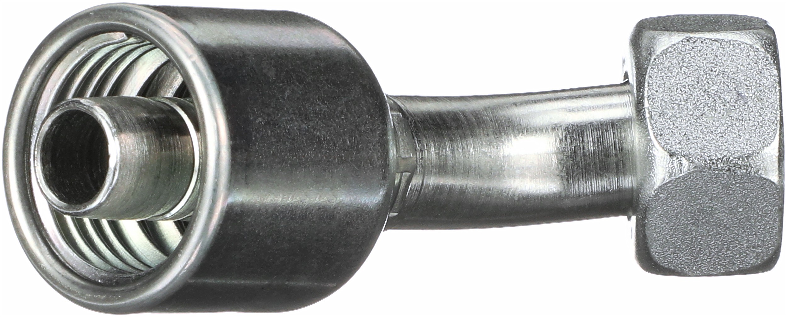 Gates G258310808 Female British Standard Parallel Pipe O-Ring Swivel - 45 Bent Tube (MegaCrimp)