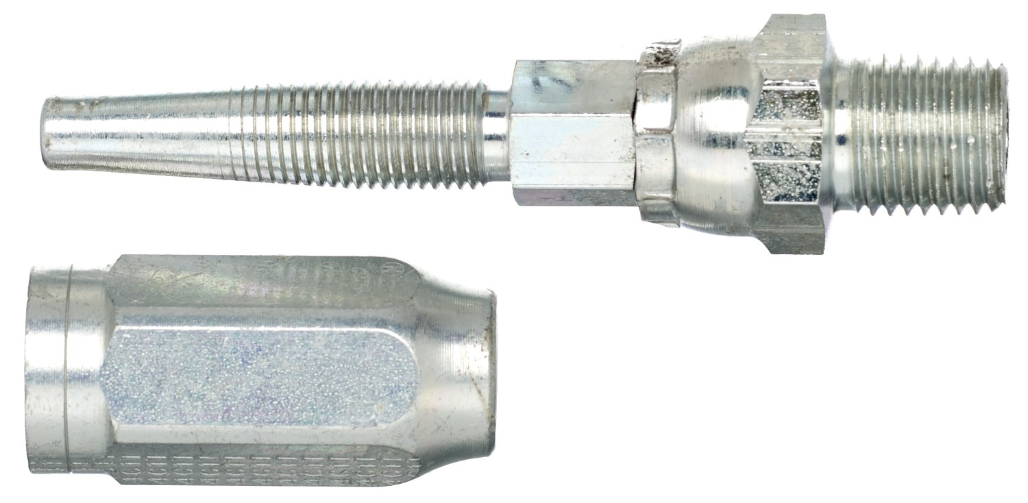 Gates G27105-0606 Male Pipe Swivel (NPTF - Without 30 Cone Seat) (Type T for G1 Hose - 1 Wire)