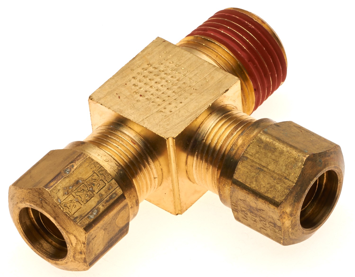Gates G32130-0406 Air Brake Run Tee to Male Pipe (Nylon Tubing Compression)