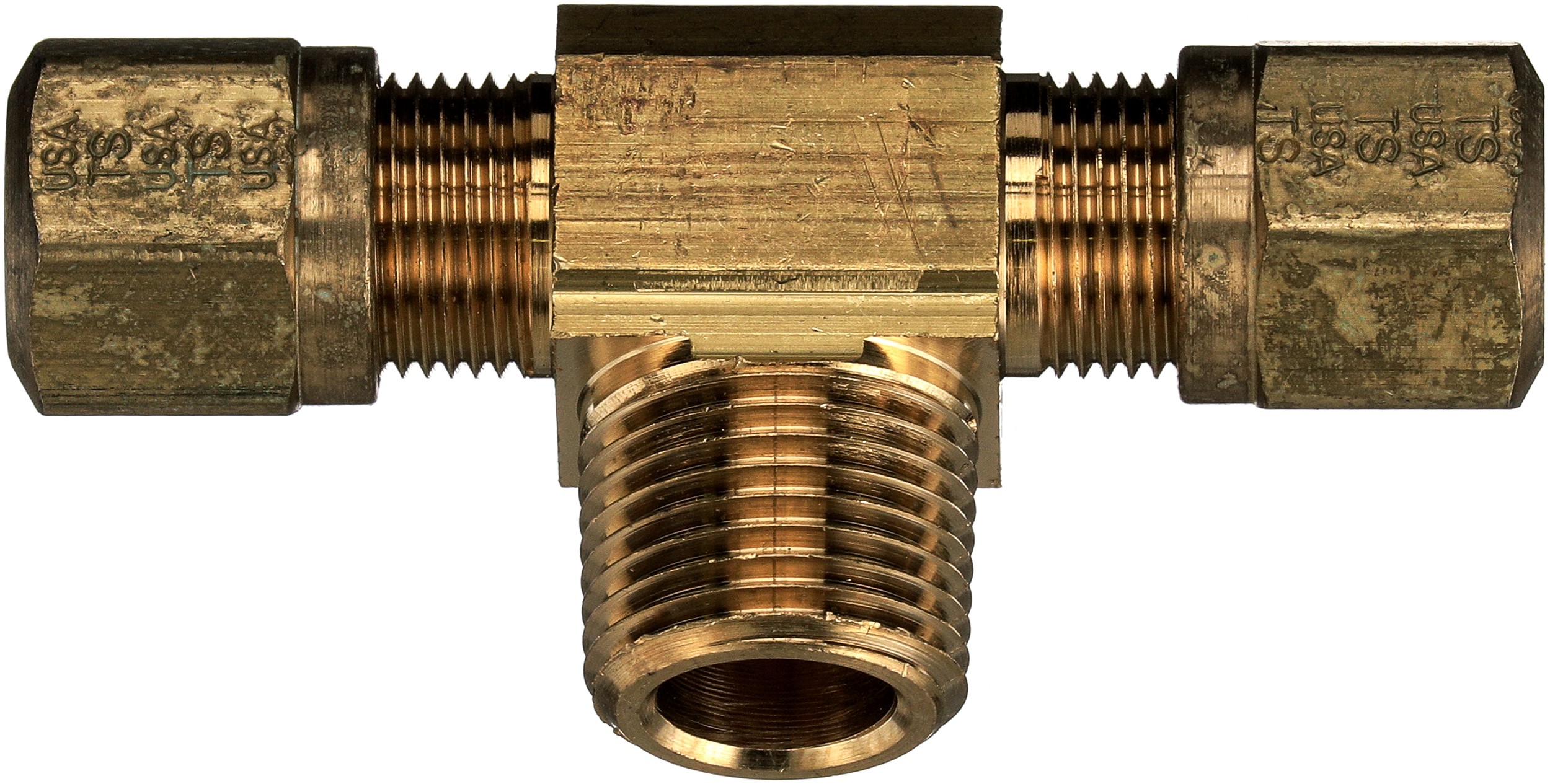 Gates G32134-0604 Air Brake Branch Tee to Male Pipe (Nylon Tubing Compression)