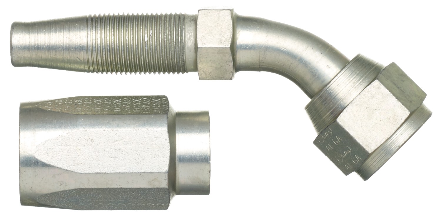 Gates G34211-0808 Dual Seat Female JIC 37/SAE 45 Flare Swivel - 45 Bent Tube - Steel - Image 2