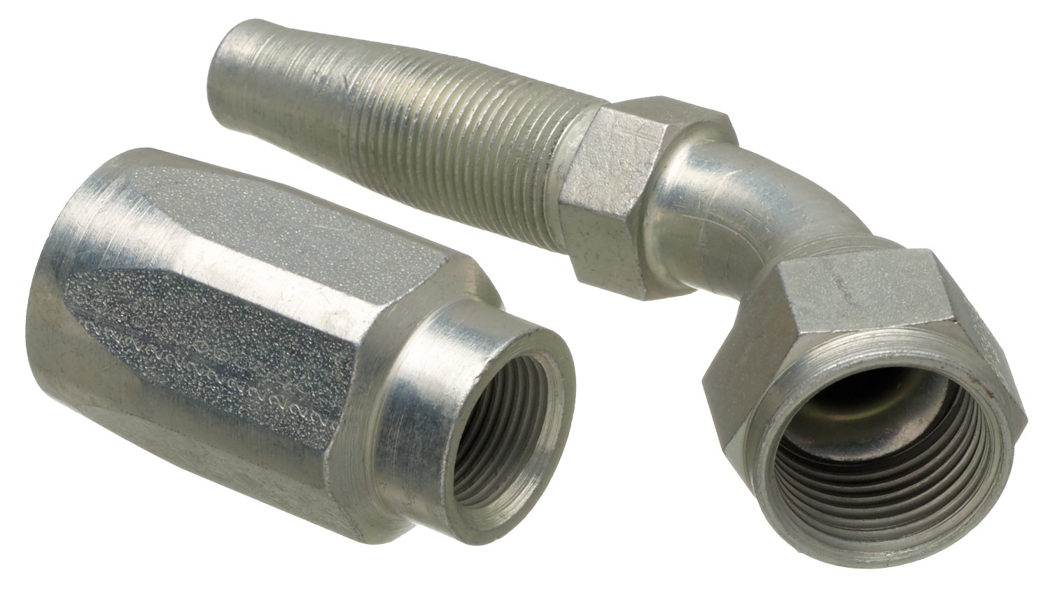 Gates G342111010 Dual Seat Female JIC 37/SAE 45 Flare Swivel - 45 Bent Tube - Steel
