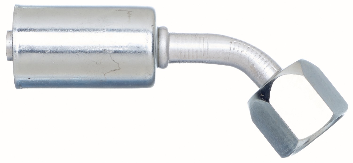 Gates G45202-1210 Female SAE 45 Flare Swivel - 45 Bent Tube - Aluminum (PolarSeal ACA)
