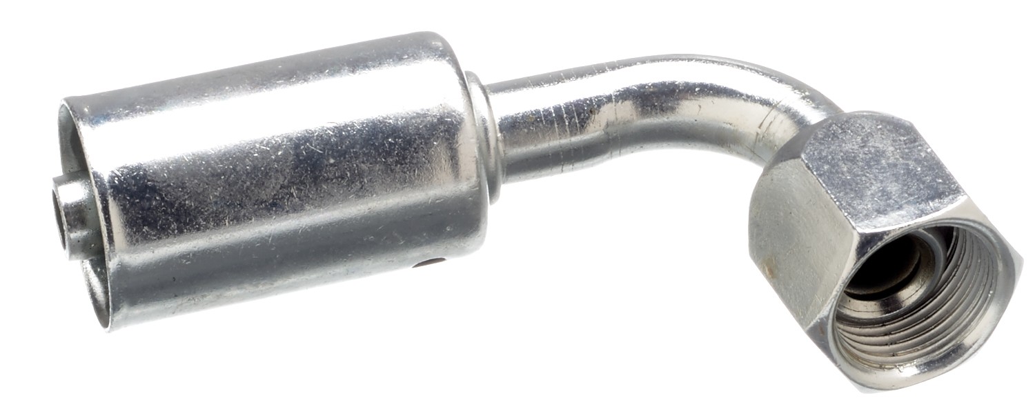 Gates G452050808 Female SAE 45 Flare Swivel - 90 Bent Tube - Aluminum (PolarSeal ACA) - Image 2
