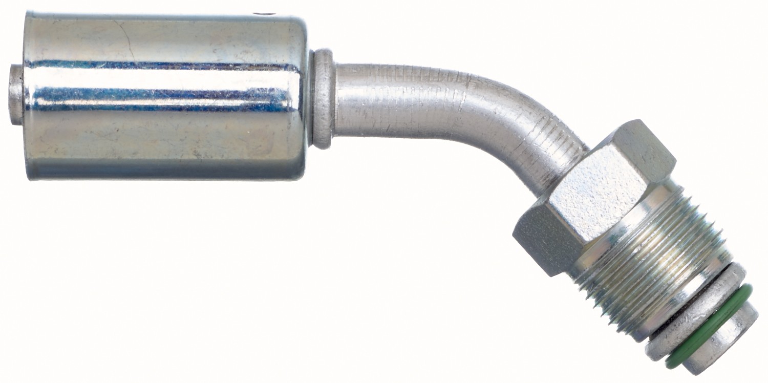 Gates G455841010 Male SAE Tube O-Ring Nut - 45 Bent Tube - Aluminum (PolarSeal ACA)