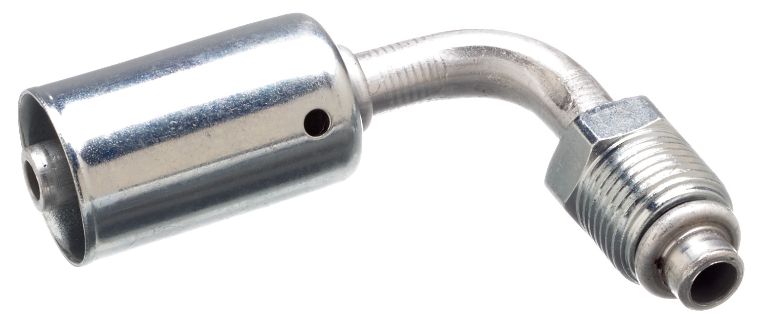 Gates G455850808 Male SAE Tube O-Ring Nut - 90 Bent Tube - Aluminum (PolarSeal ACA)