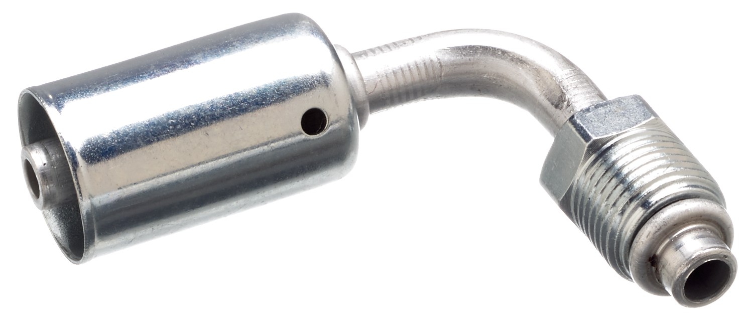 Gates G455851010 Male SAE Tube O-Ring Nut - 90 Bent Tube - Aluminum (PolarSeal ACA)