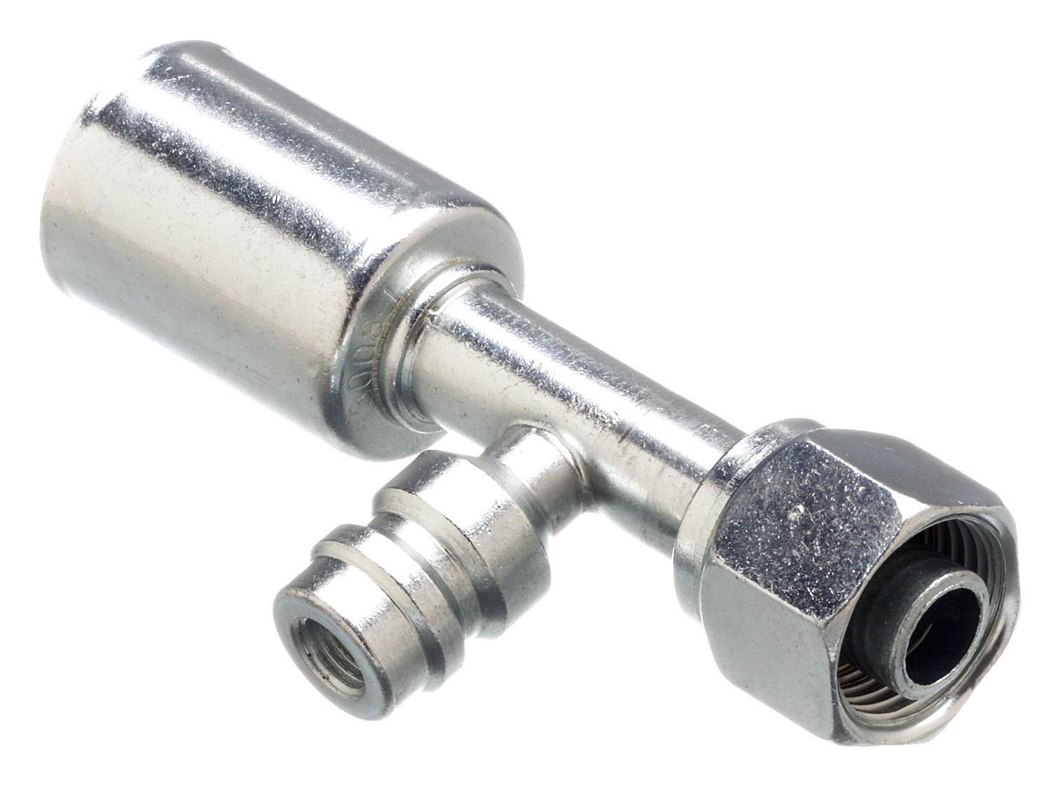 Gates G455881210 Female SAE Tube O-Ring Nut Swivel-R134a Service Port-Aluminum (PolarSeal ACA)