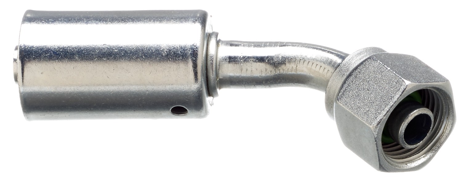 Gates G45591-1008 Female SAE Tube O-Ring Nut Swivel - 45 Bent Tube - Aluminum (PolarSeal ACA)