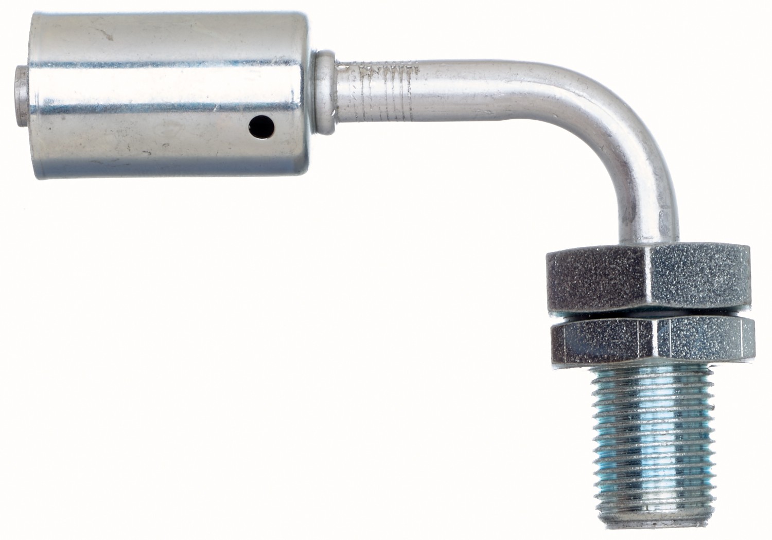 Gates G456021010 Male Inverted O-Ring Bulkhead - 90 Bent Tube - Aluminum (PolarSeal ACA) - Image 2