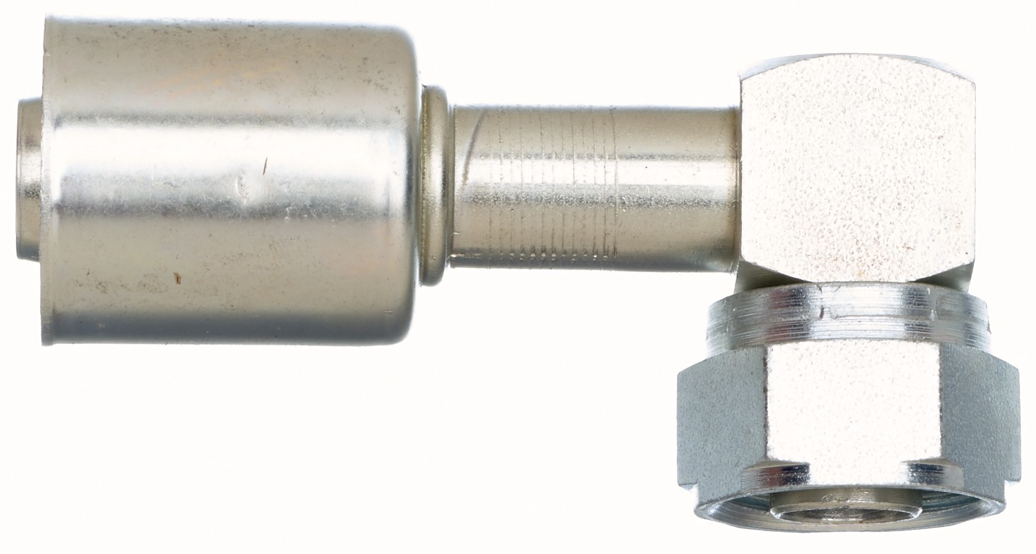 Gates G459590810S Compressor Female SAE Tube O-Ring Nut Swivel - 90 Block - Steel (PolarSeal ACA) - Image 2
