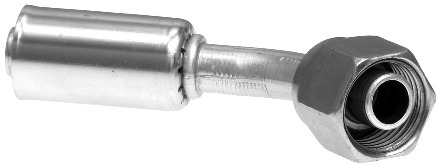 Gates G47591-0606 Female SAE Tube O-Ring Nut Swivel - 45 Bent Tube - Aluminum (PolarSeal II ACB)