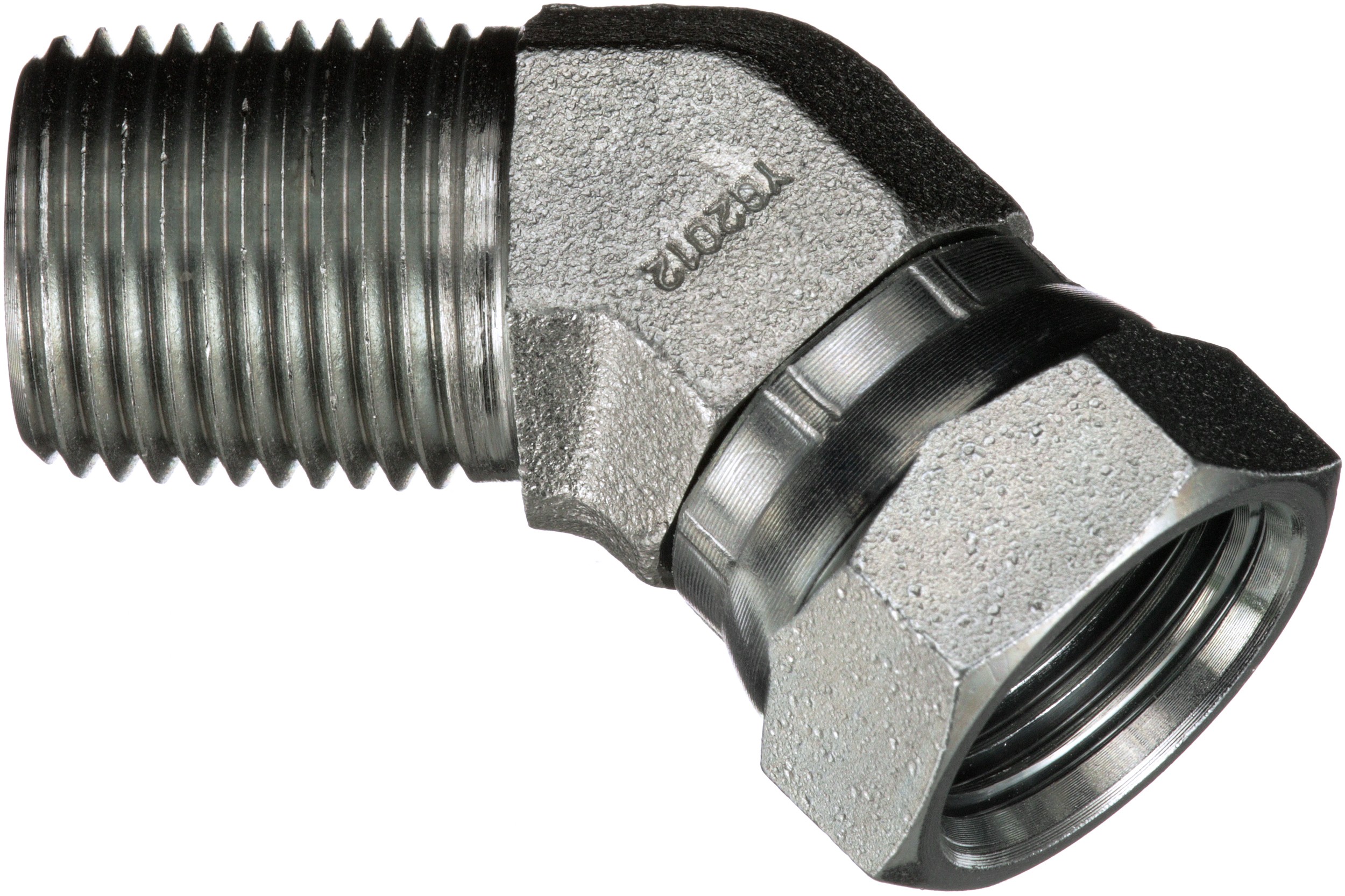 Gates G60142-0204 Male Pipe NPTF to Female Pipe Swivel NPSM - 45 (SAE to SAE)