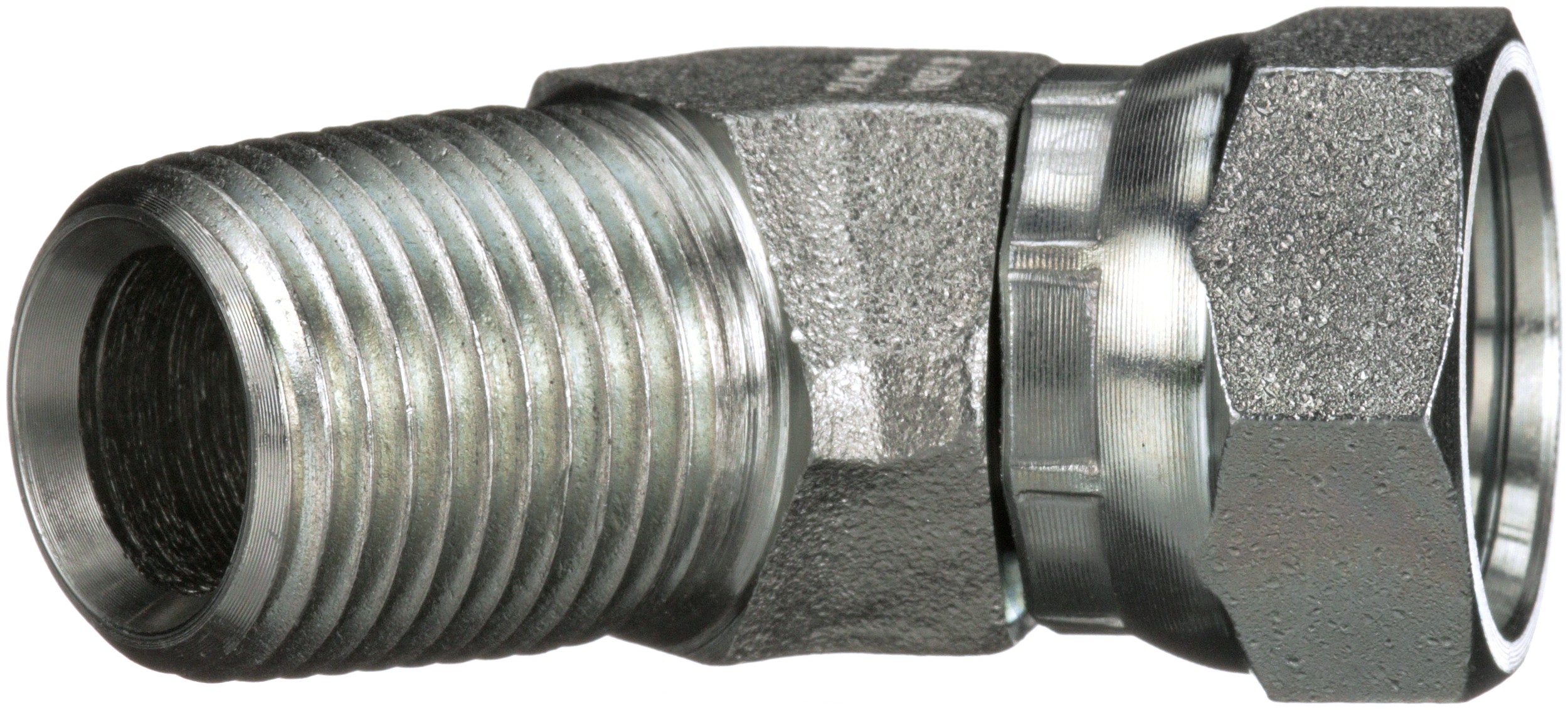 Gates G601420606 Male Pipe NPTF to Female Pipe Swivel NPSM - 45 (SAE to SAE)